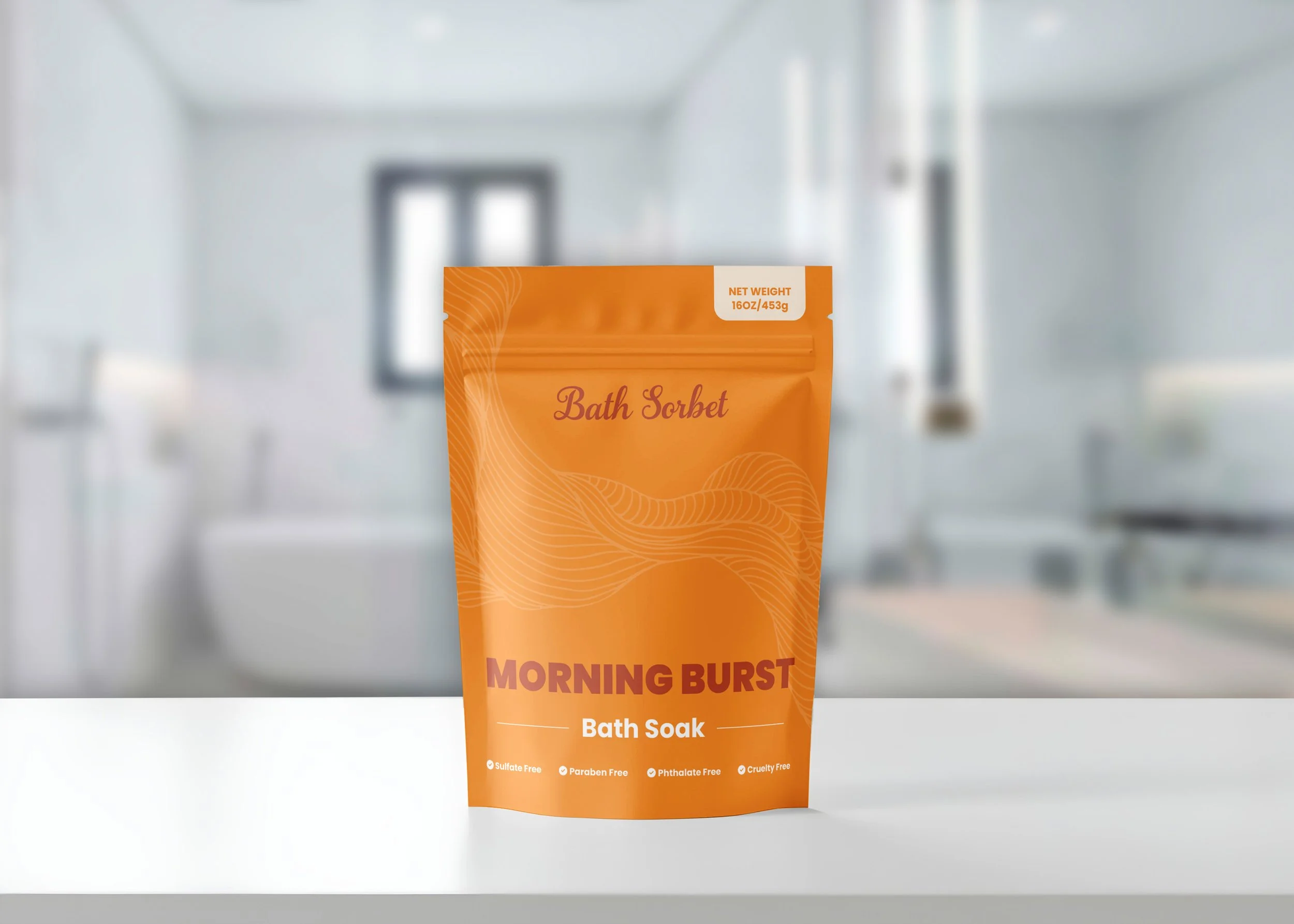 Single pack of orange morning burst bath soak