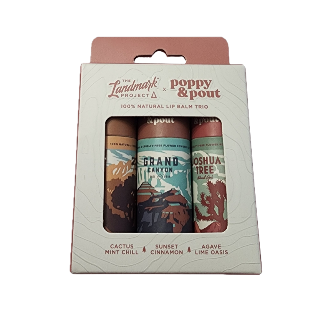 Poppy & Pout Lip Balm Trio, Desert Gift Set