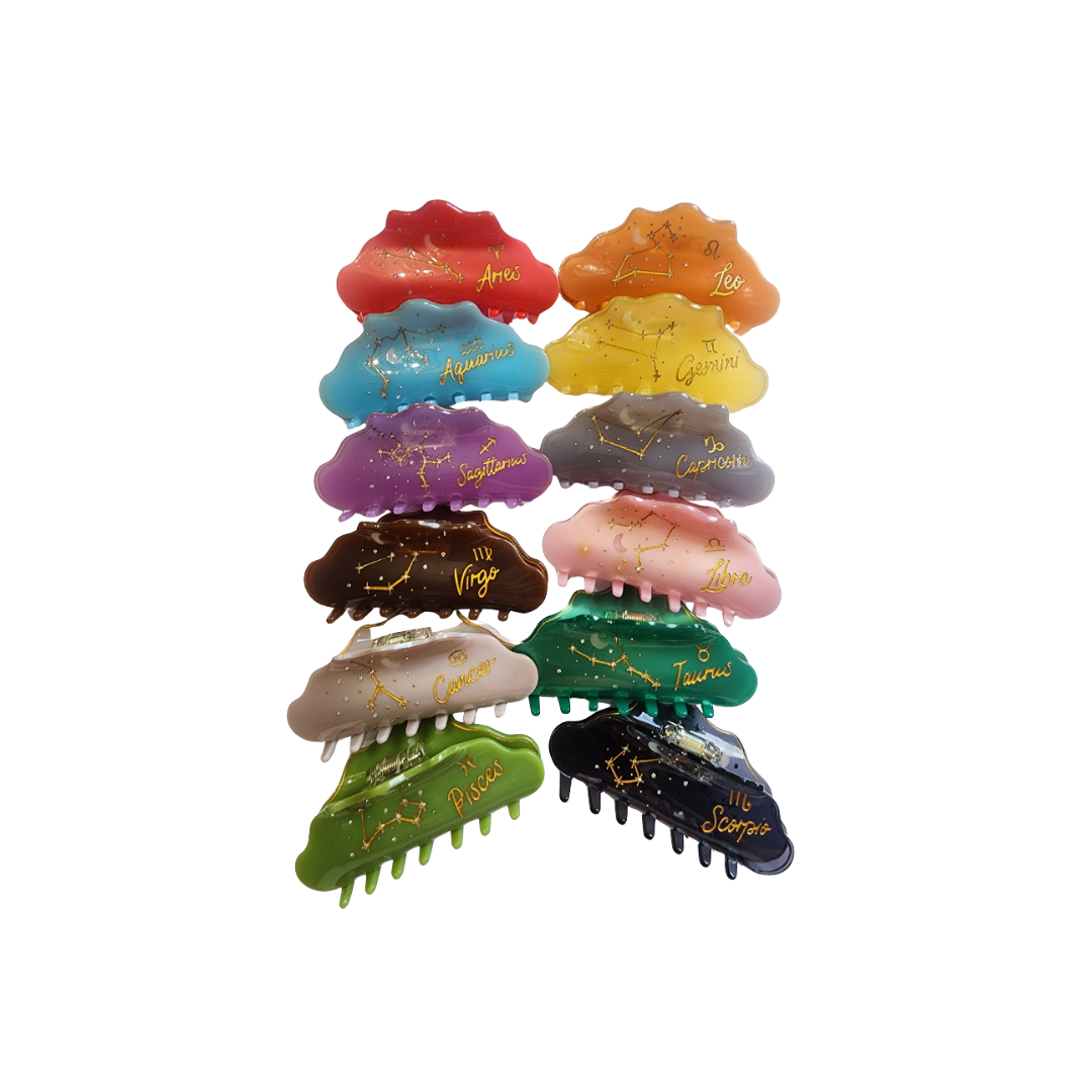 Astrology Hair Claw Clips