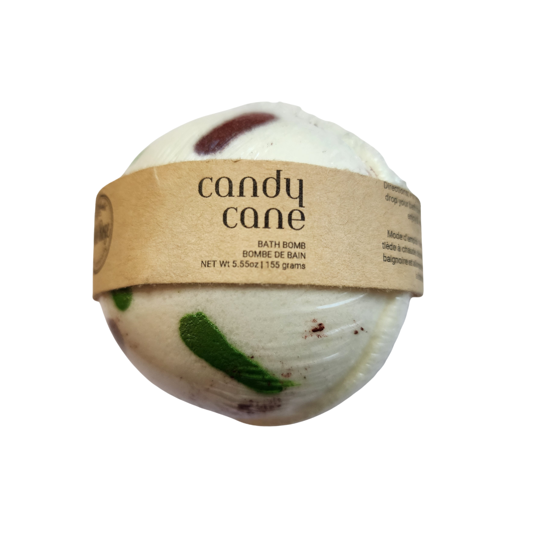 Candy Cane Bath Bomb