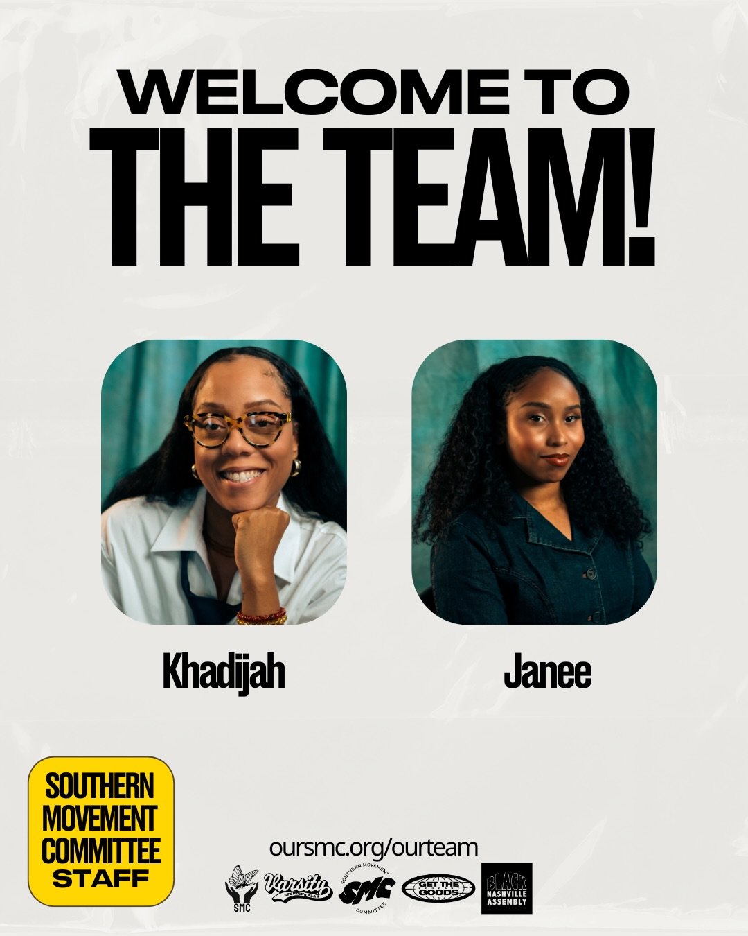 The SMC team keeps growing, and so does our impact! Meet Khadijah and Jan&eacute;&eacute;, our new Administrative Assistant and Communications Associate. We are so grateful to have them on our team and we look forward to growing and sharpening our  o