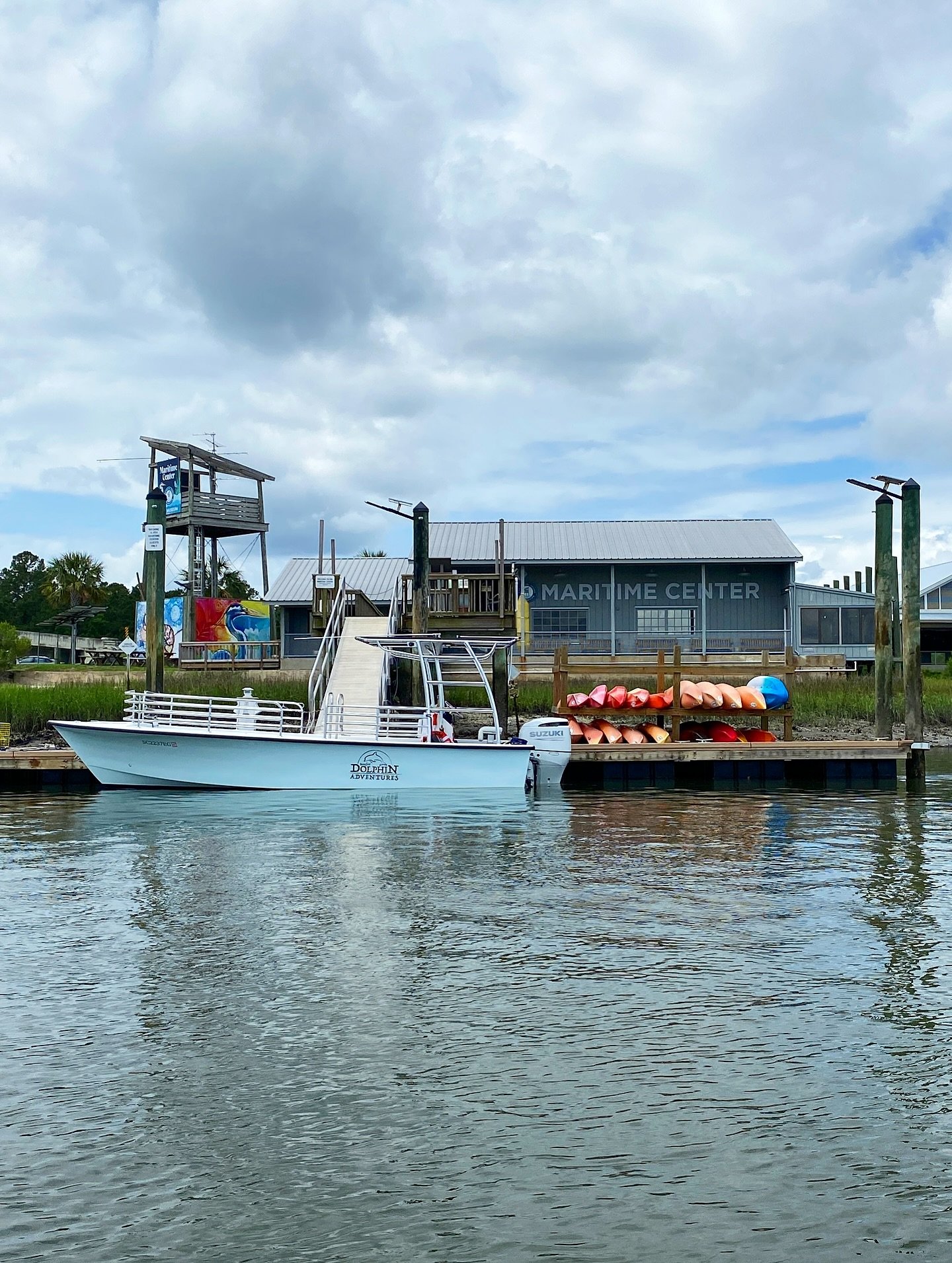 We are excited to partner with the  @portroyalsoundfoundation to get their summer camp students out on the water. We love getting kids outside to experience our ecosystem in person! Today, the kids saw dolphins, a shark, egrets, live oysters up close