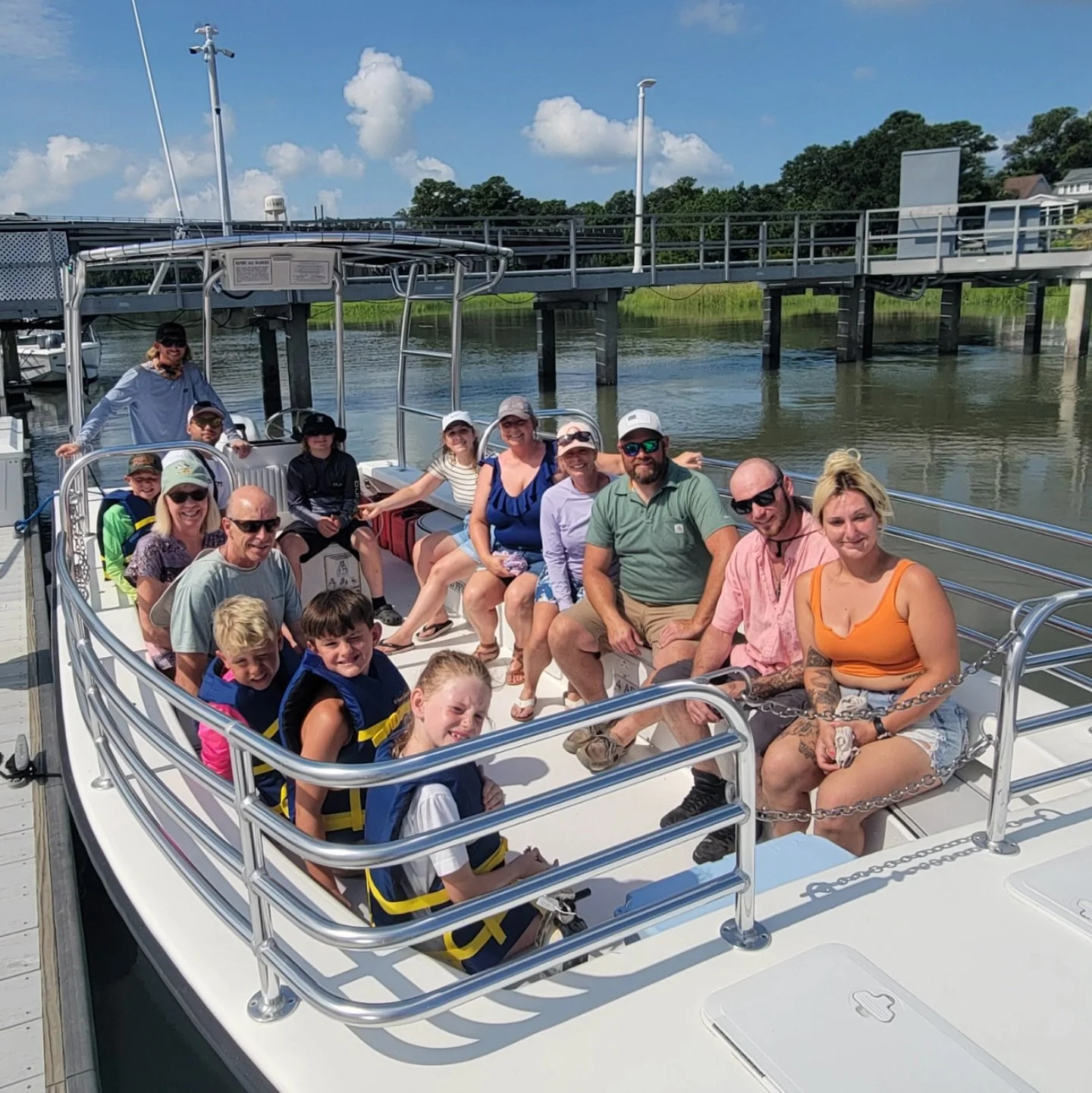 If you&rsquo;re looking for a memorable experience in Beaufort with family and friends we&rsquo;ve got you covered! Our boat, the Beaufortonian, can comfortably accommodate up to 14 passengers. We love hosting everything from celebrations/special eve