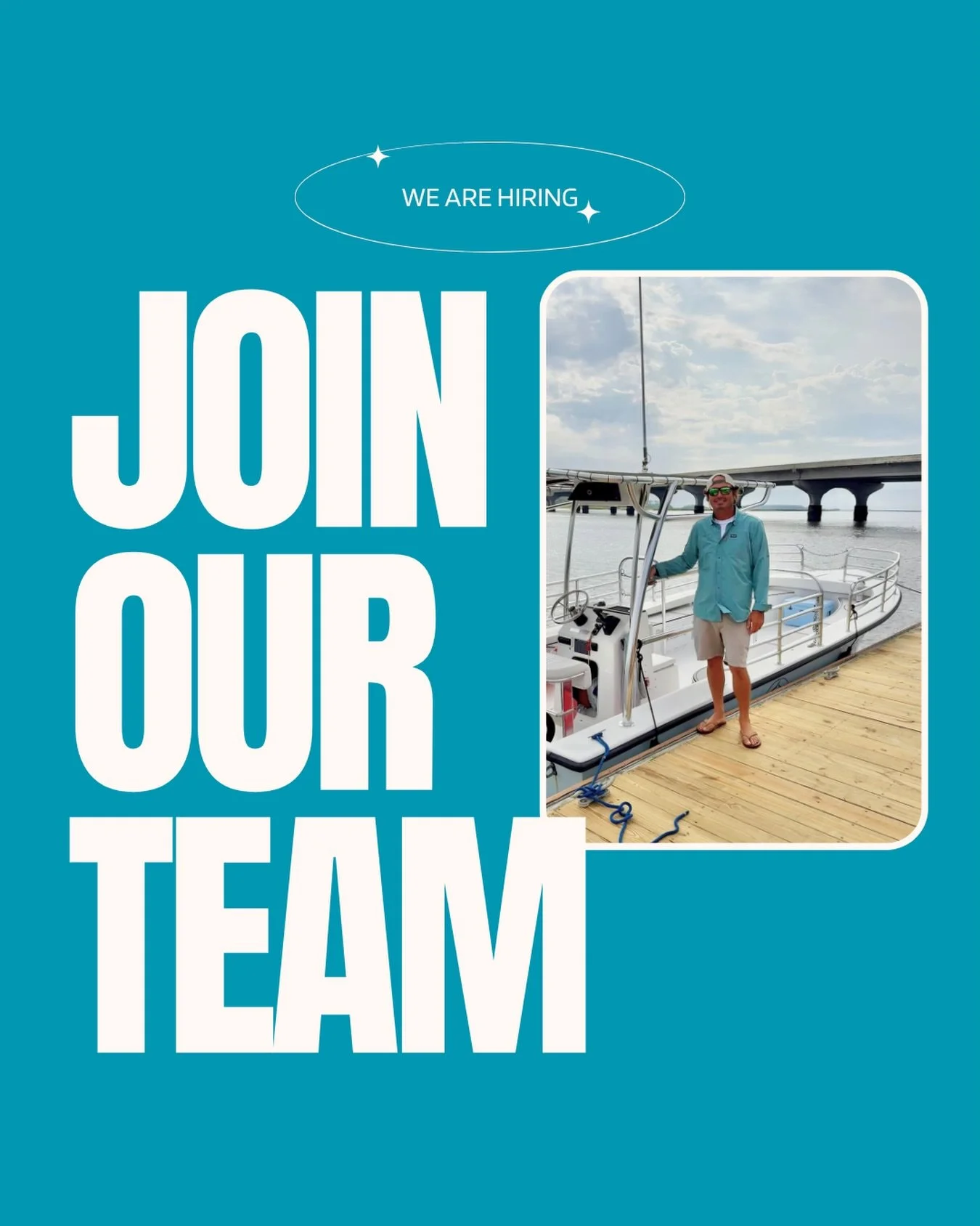 Our family is GROWING! We are looking to add another Master Captain to our team for the 2026 season. Must have an appreciation for our local wildlife, ecosystem, history, as well as knowledge of Beaufort waterways. 

If interested please send us your
