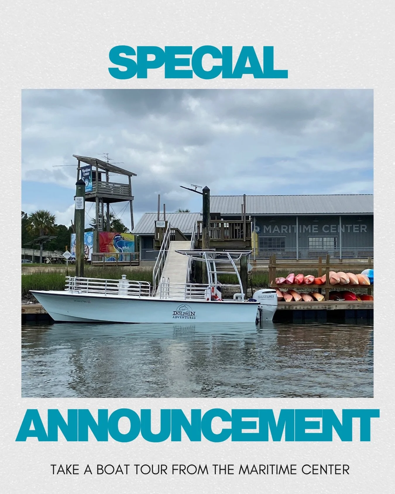 We are excited to announce that we will be offering ticketed boat tours from the Port Royal Sound Foundation&rsquo;s Maritime Center on the third Saturday of each month. The first trip will be April 18th at 10:30. Tickets are available on our website