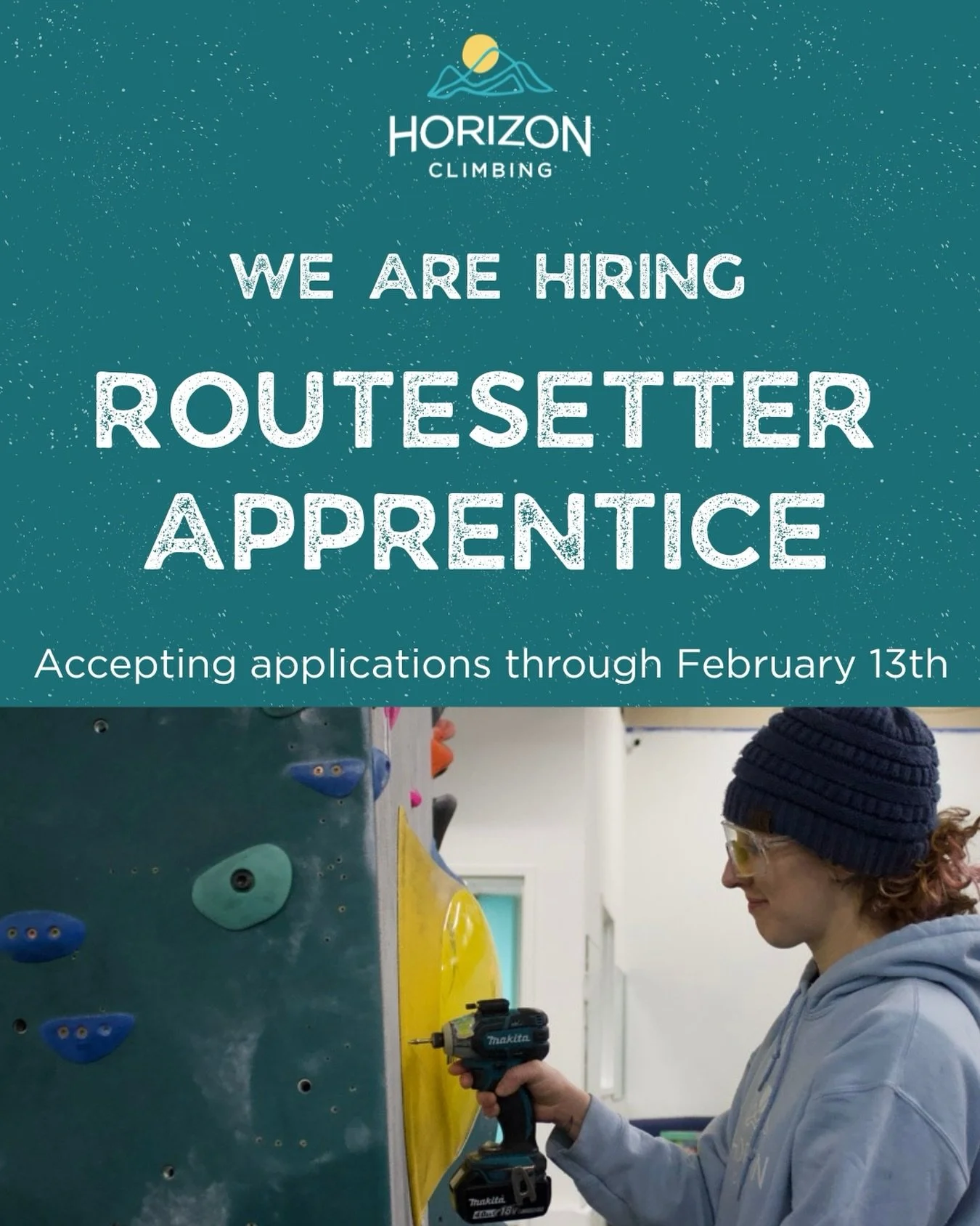 We are hiring a Routesetter Apprentice! If you&rsquo;ve ever had an interest in routesetting, this position may be the perfect fit for you. For more information about the position, please click the Routesetter Apprentice application link in our bio, 