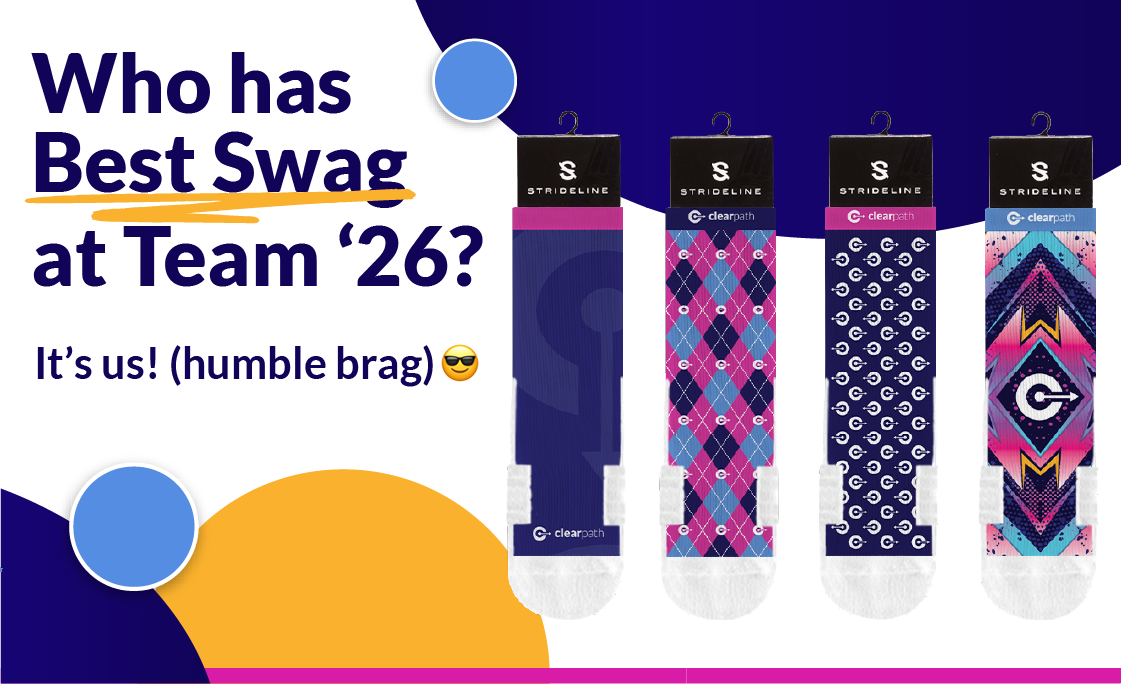 Clear Path socks are the best swag at Atlassian Team '26