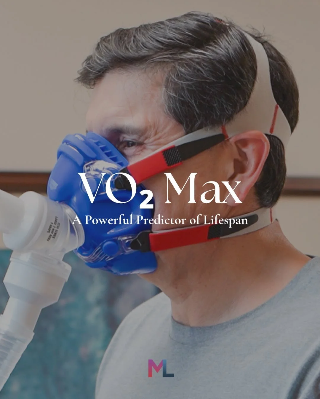 VO₂ max, or cardiorespiratory fitness, is one of the strongest indicators of overall health. Studies show higher aerobic capacity = lower risk of cardiovascular disease and all-cause mortality. Want to see where you stand? Our VO₂ Max testing can giv