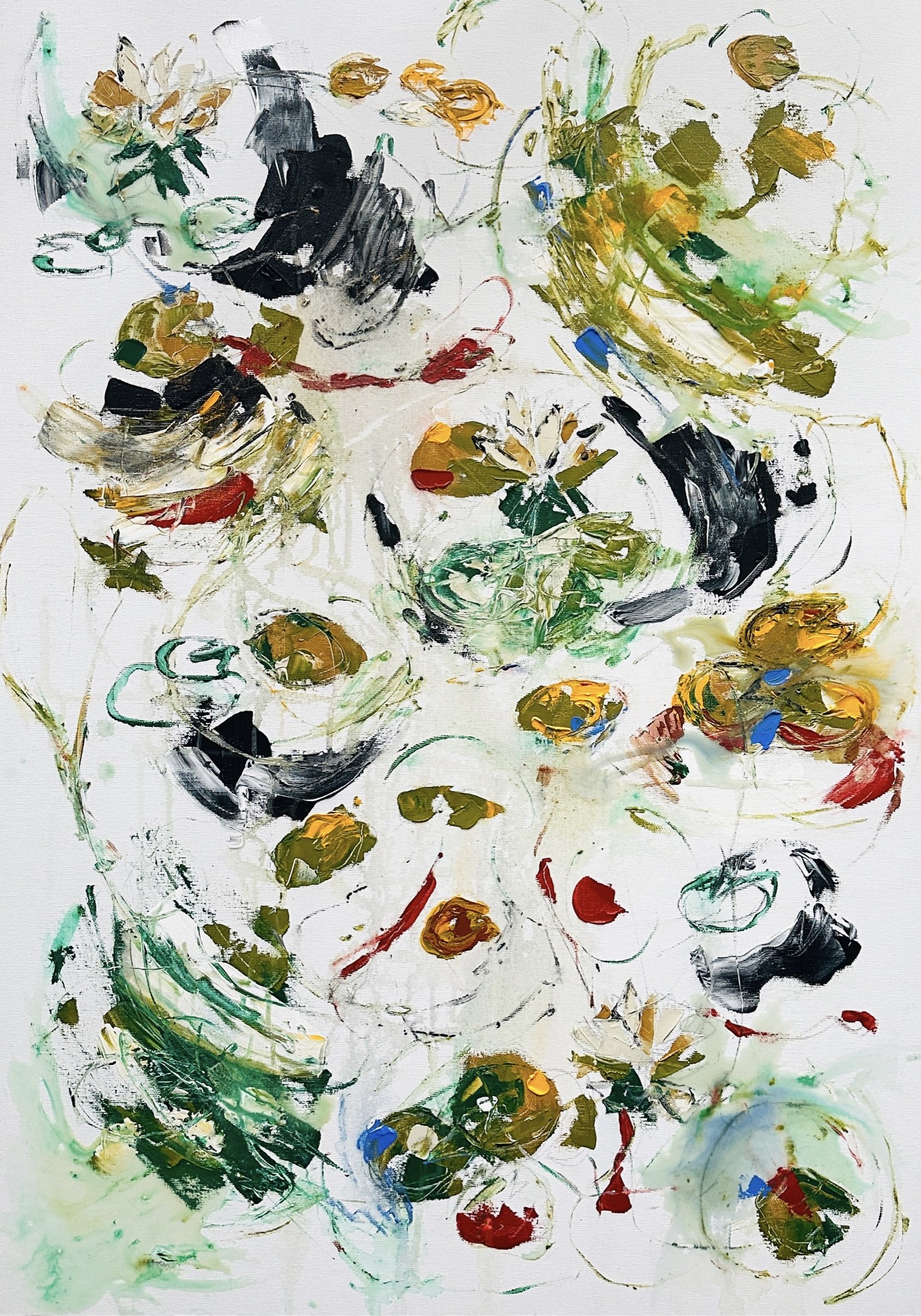 Waterlilies, Acrylic on canvas, 90 x 61cm, 2024