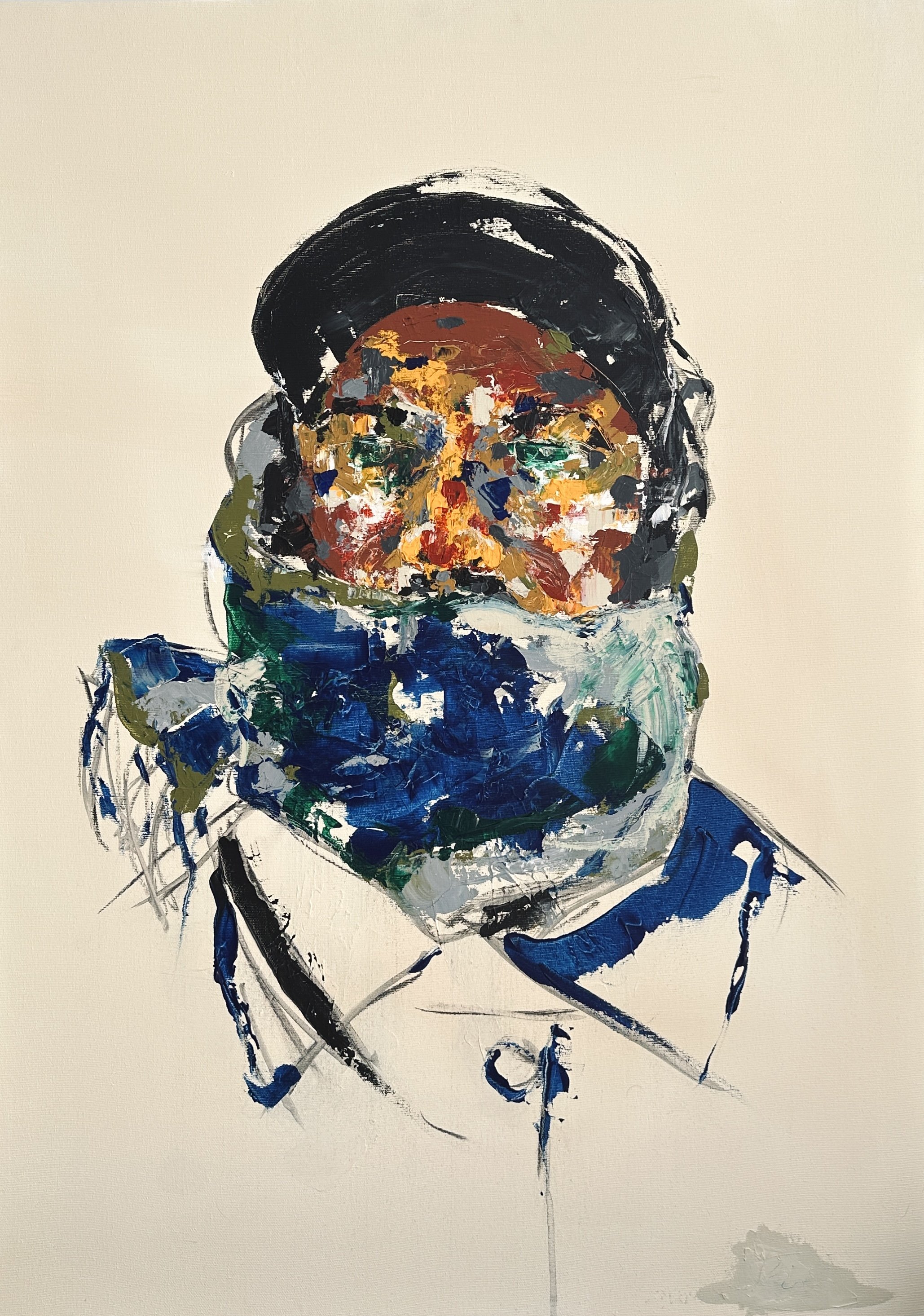 Self-portrait, Acrylic on canvas, 90 x 61cm, 2025