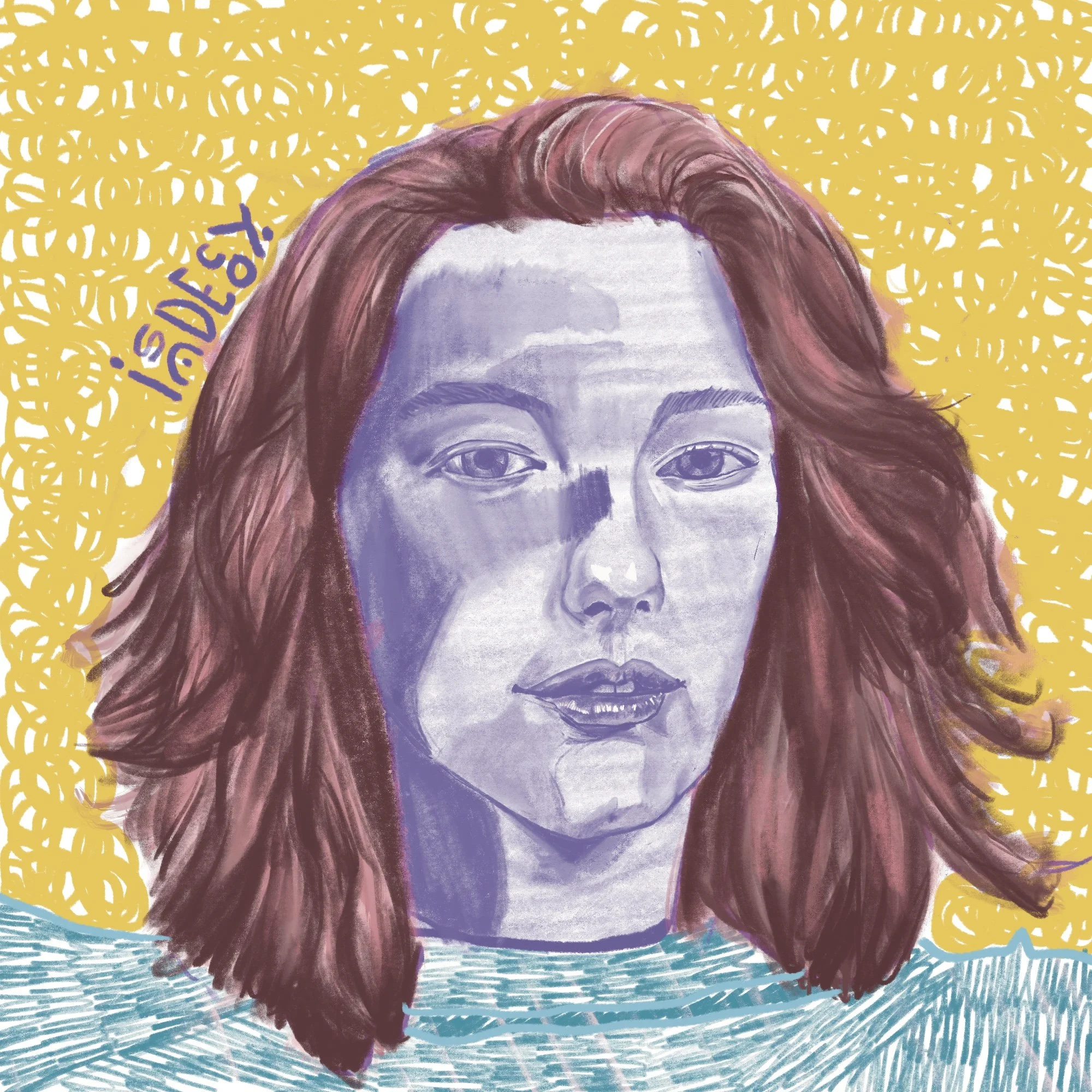 Title: Head study 1 // 2022 //
Materials: Done digitally in the Procreate App 