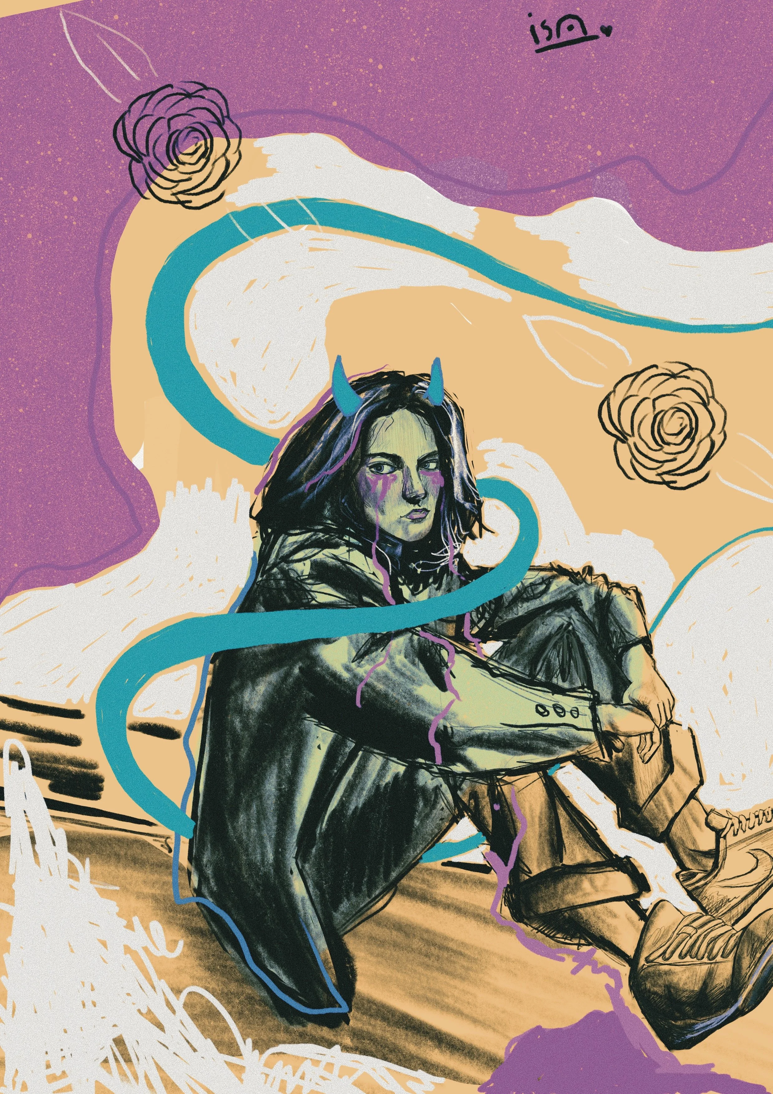 Title: Frustration // 2023 //
Materials: Done digitally in the Procreate App 