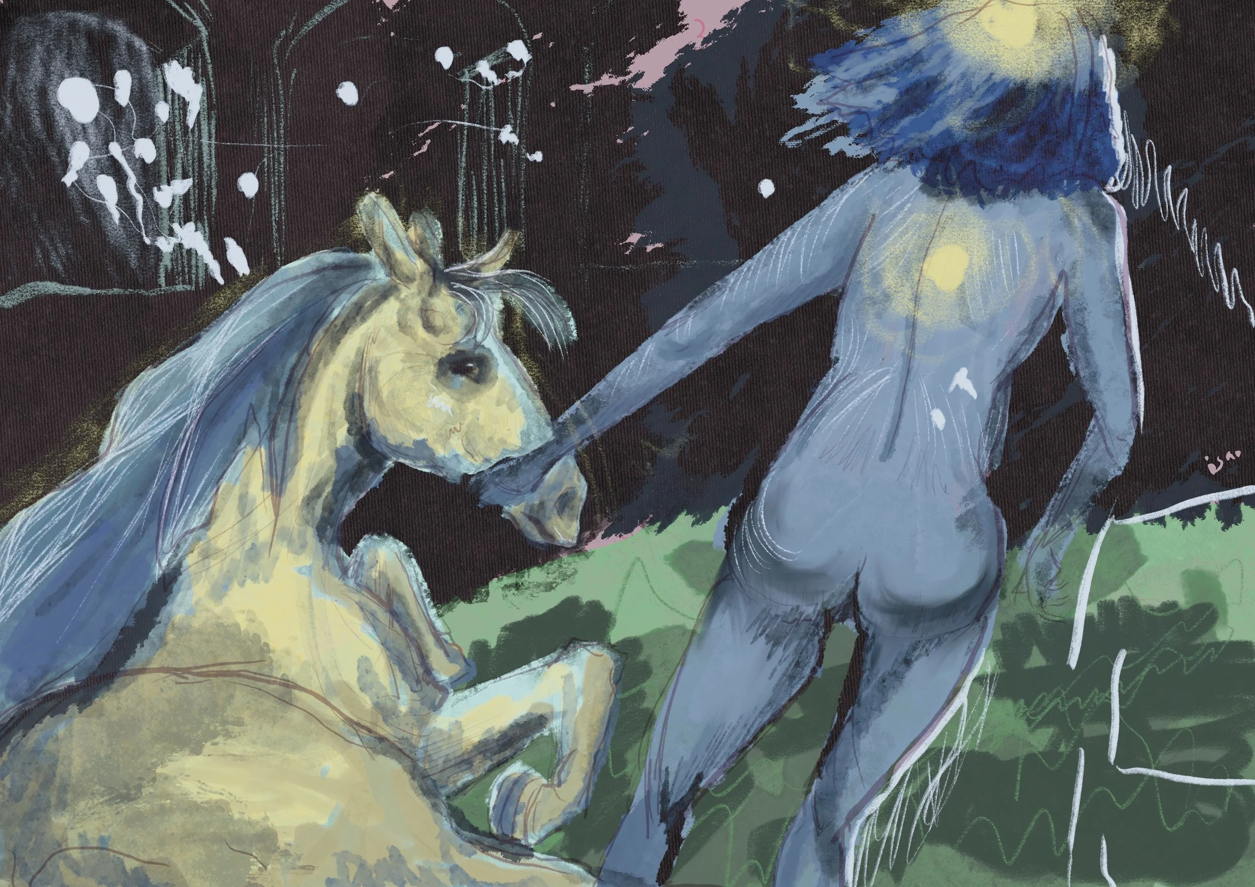 Title: Saving myself // 2023 //
Materials: Done digitally in the Procreate App 