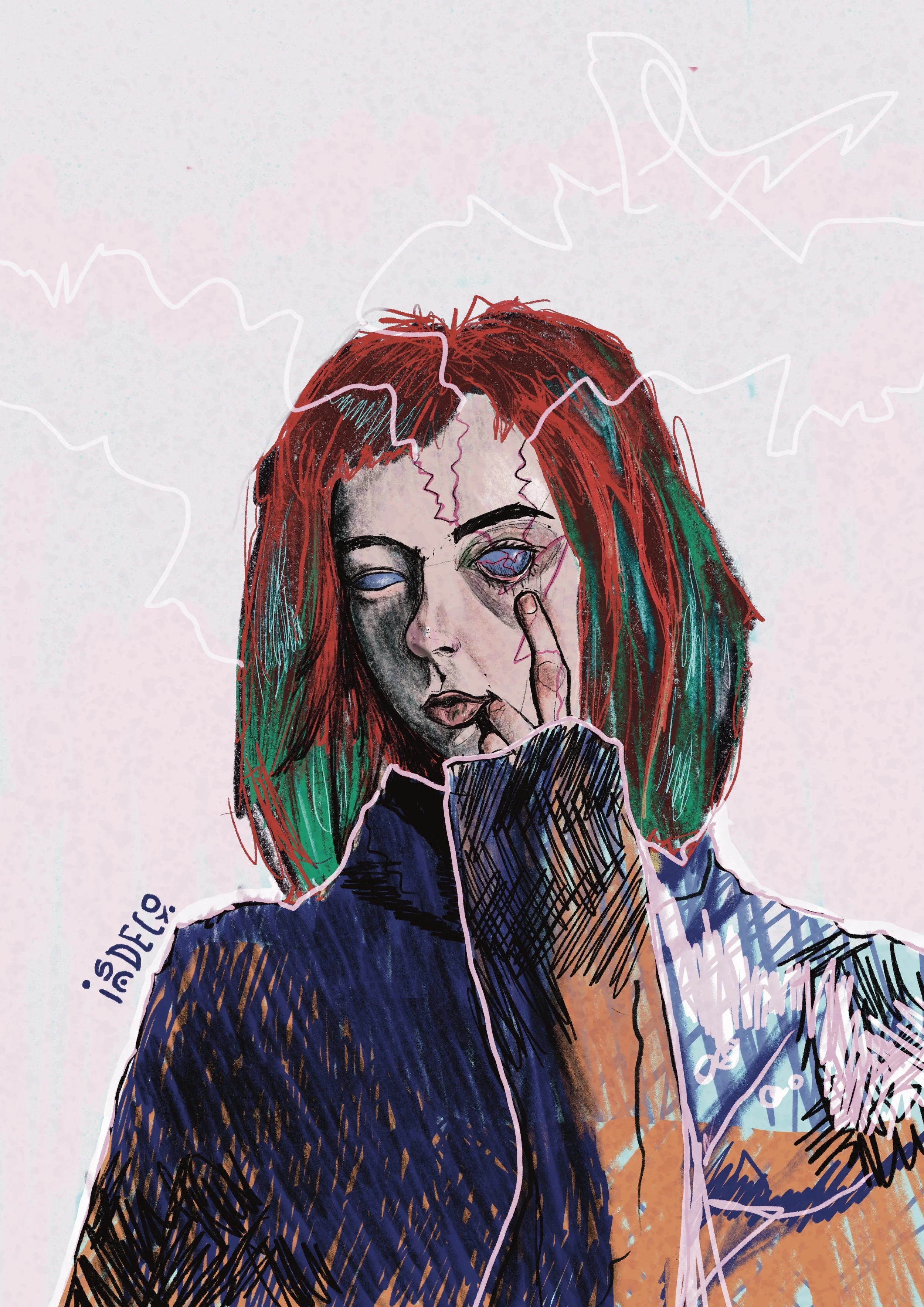 Title: Inside // 2022 //
Materials: Done digitally in the Procreate App 