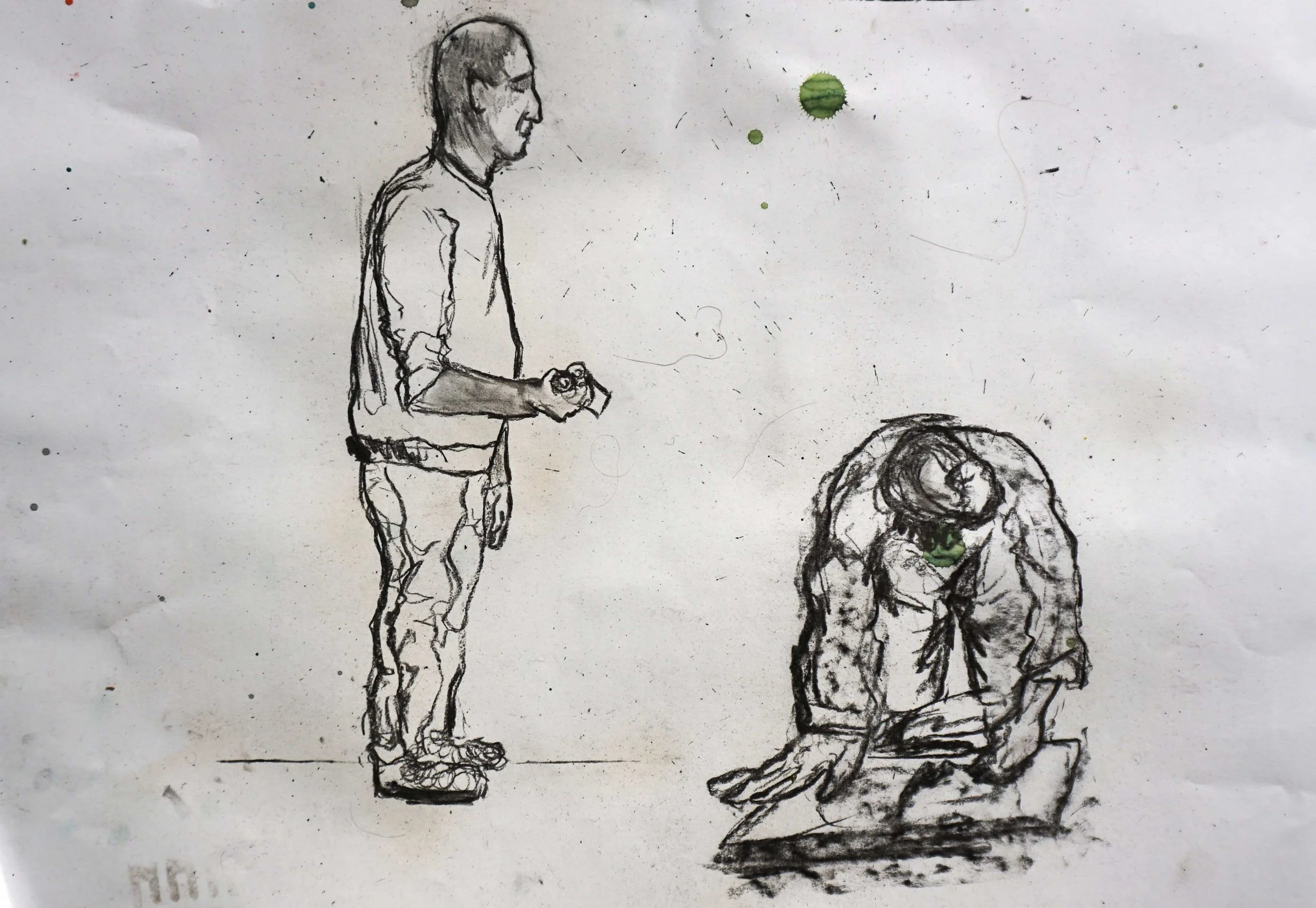 My colleagues moving

My colleagues painting while I drew them at the ESOP, The Essential School Of Painting (link below). 
This is a drawing I made while in a class in Jan 2024 with charcoal only. 