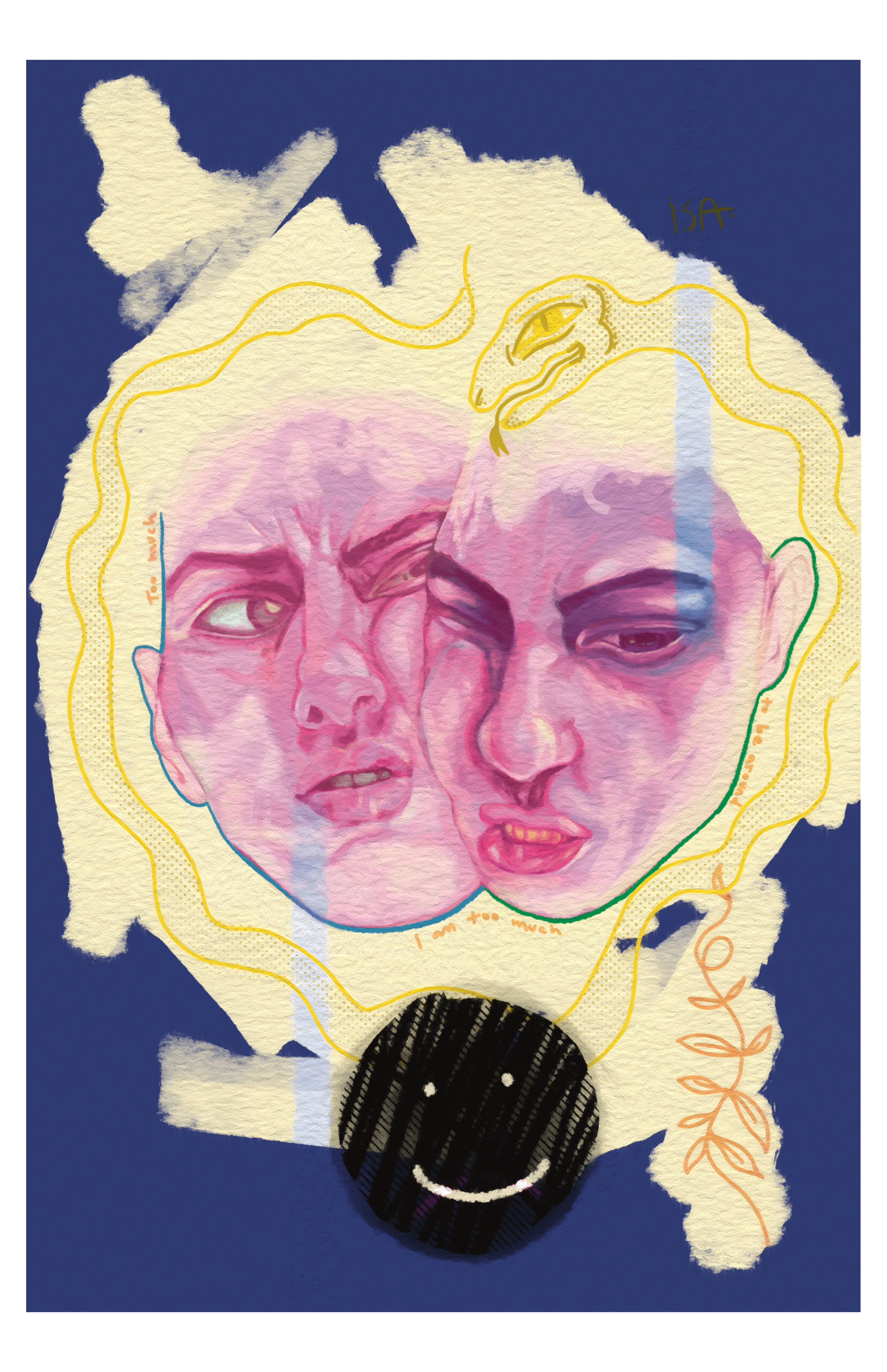 Title: Duality // 2022 //
Materials: Done digitally in the Procreate App





