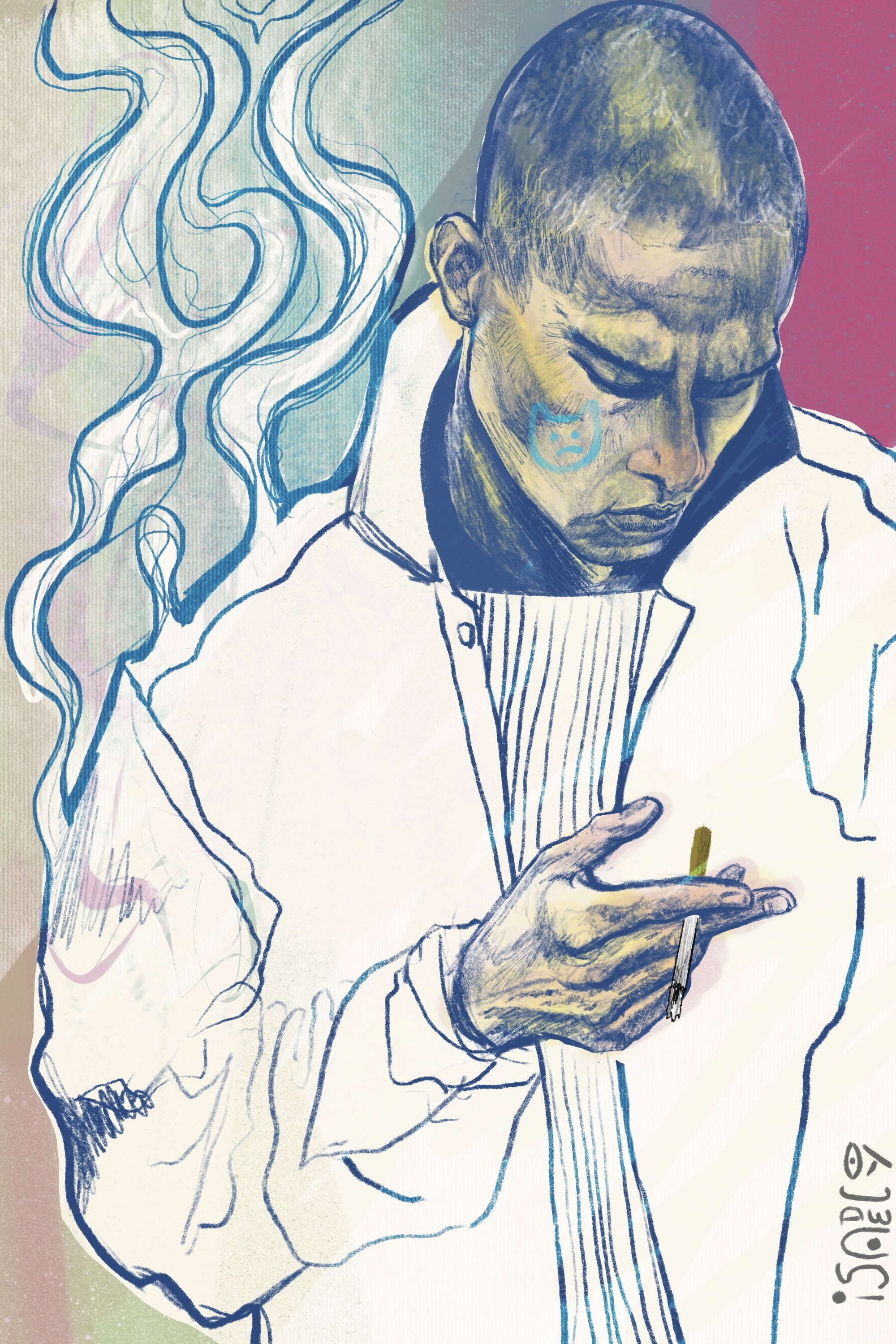 Title: Smoking kills // 2023 //
Materials: Done digitally in the Procreate App 