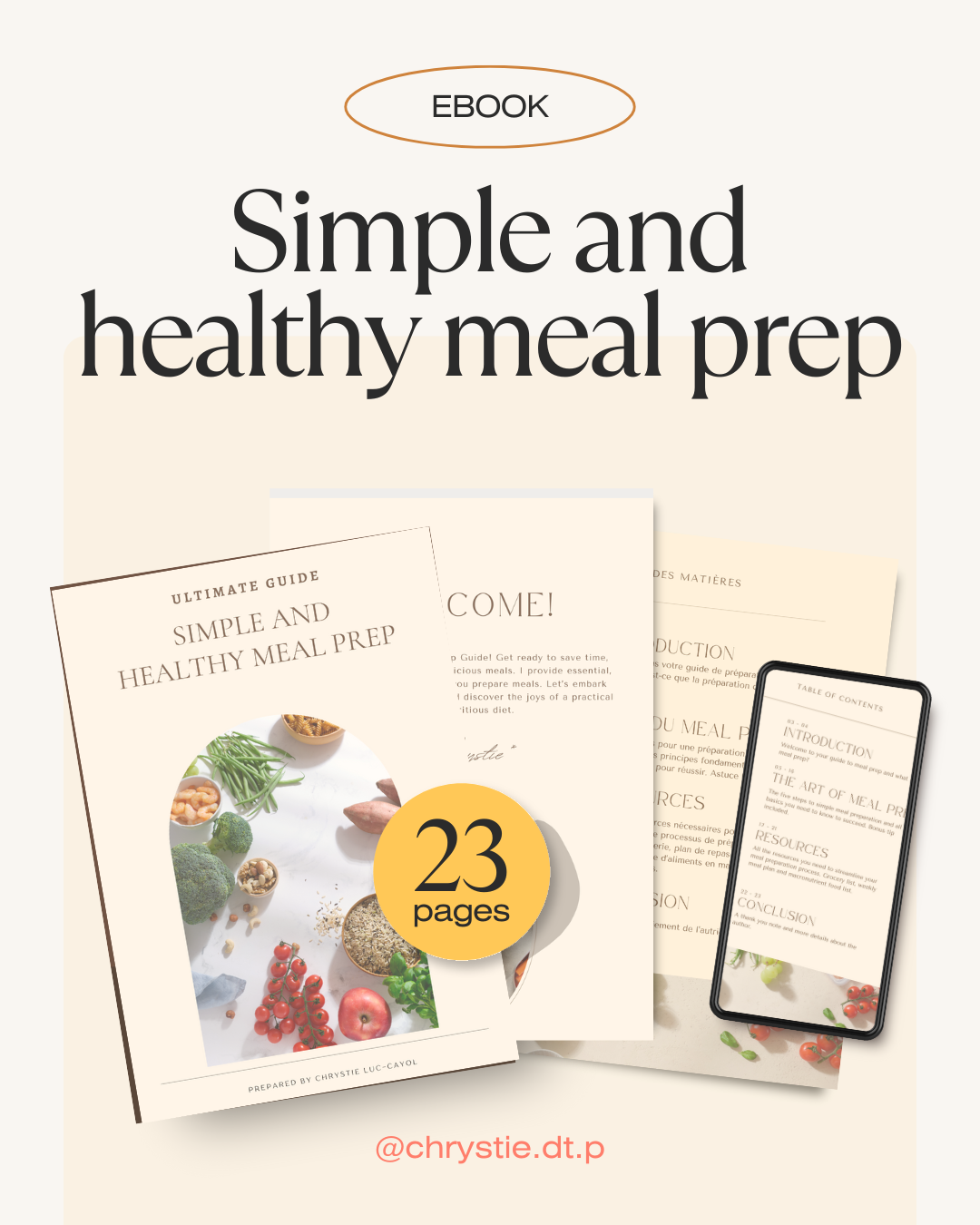 E-book Meal Prep Simple & Healthy — Balanced nutrition guide for energy and well-being