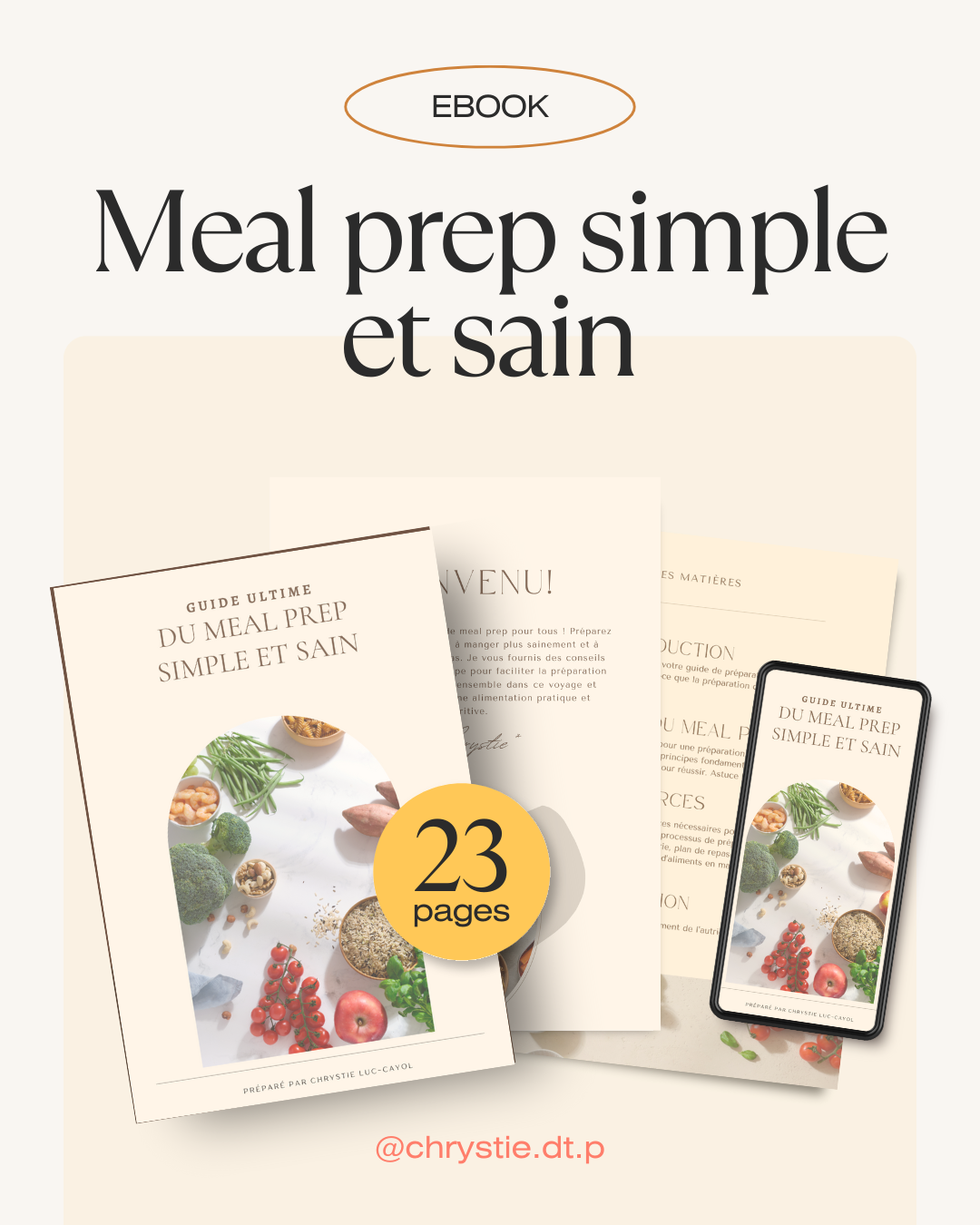 E-book Meal Prep Simple & Sain — Guide nutrition équilibrée pour énergie et bien-être