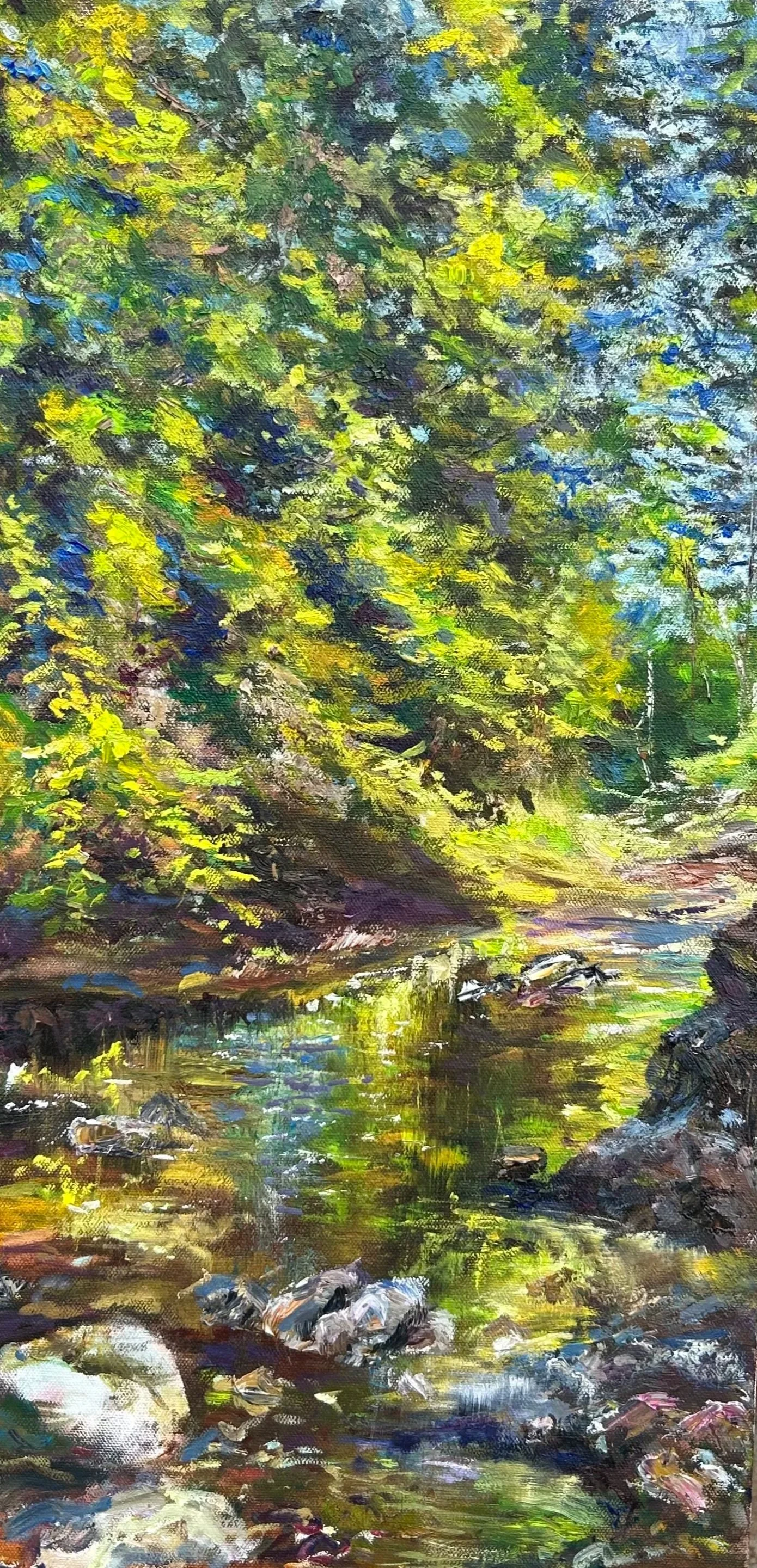A Gentle Trickle, 24x12, $900