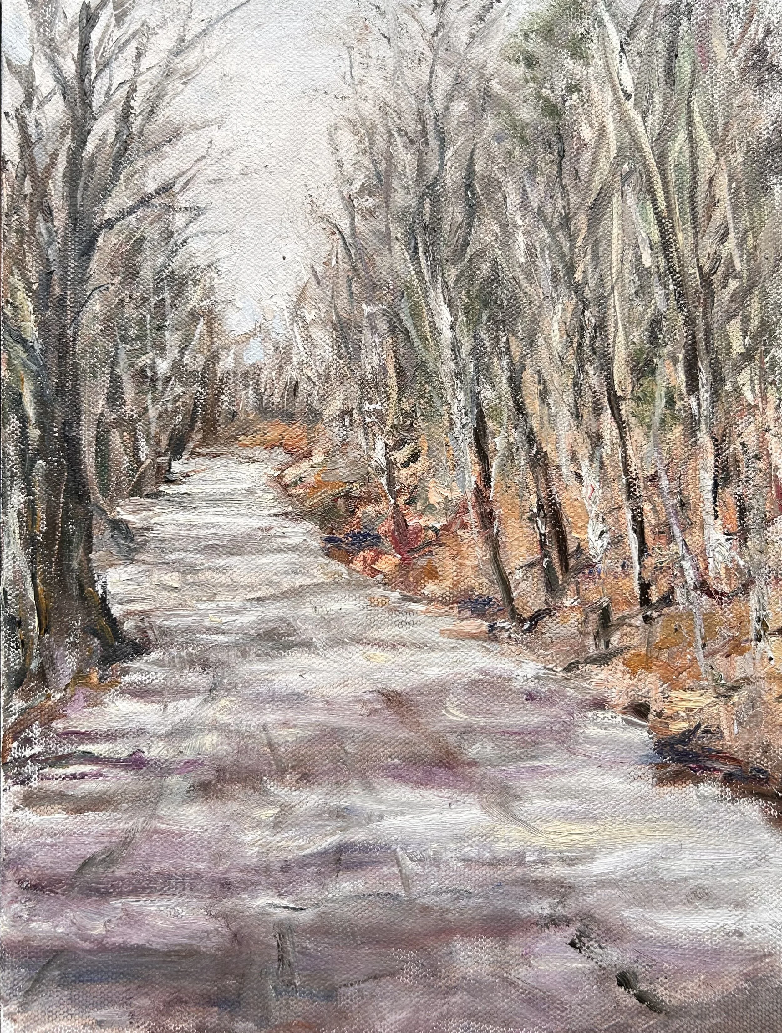 Mudseason, 12x9, Oil on Canvas