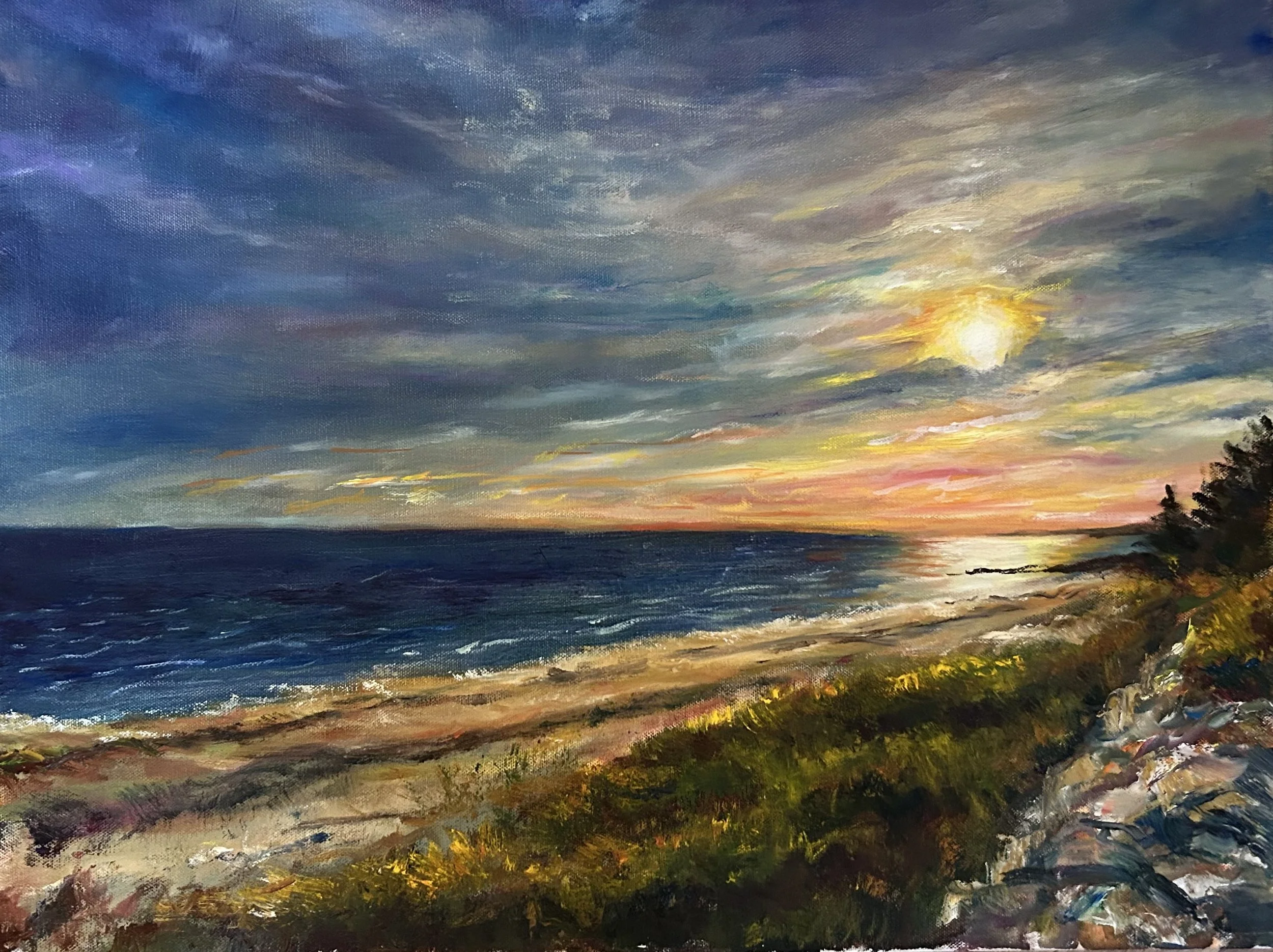 Atlantic Sunset, 18x24, Oil on Canvas