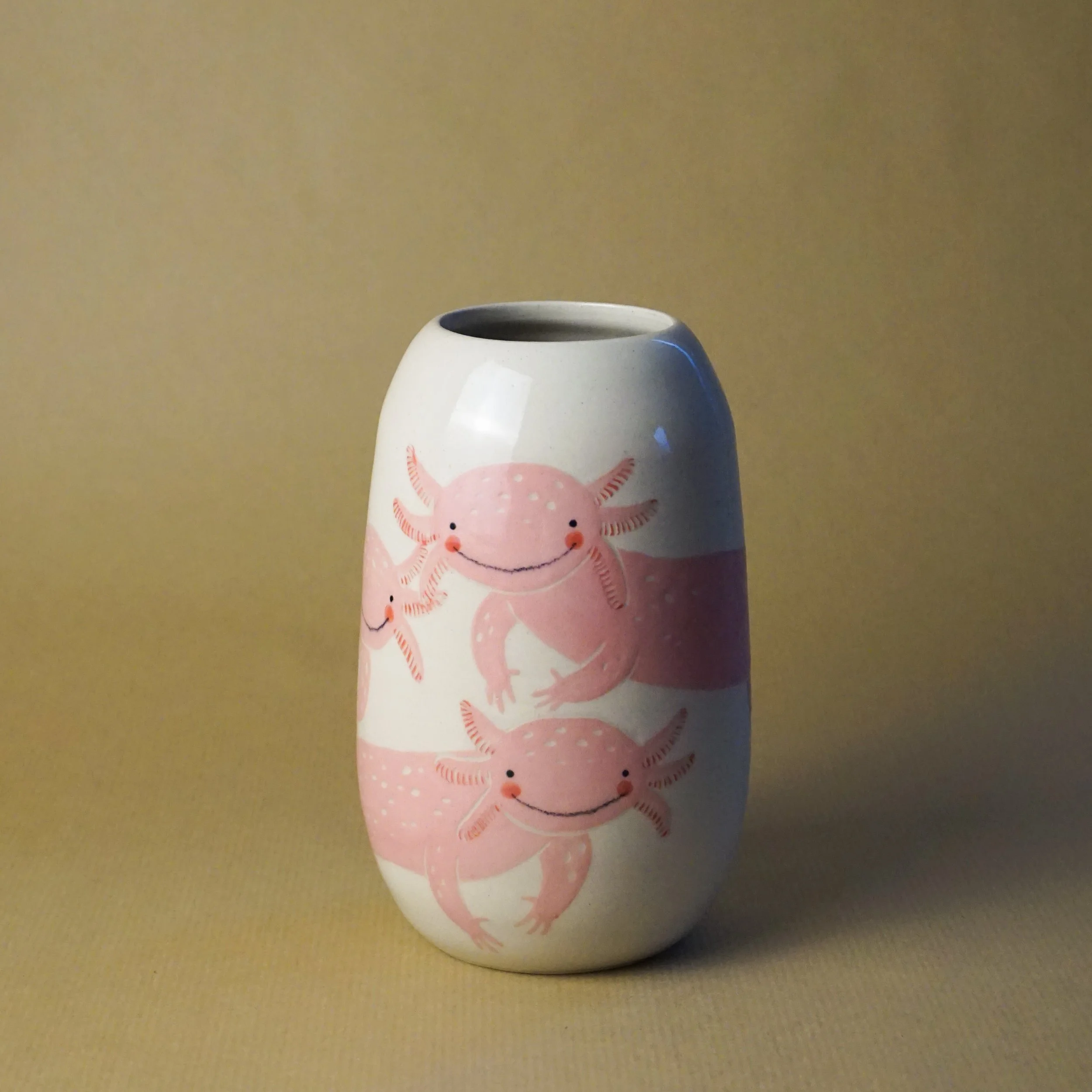 Rosa Axolotl Vase klein