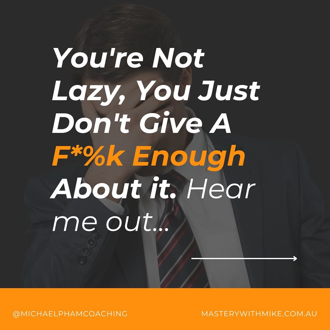 Struggling for motivation and drive? That&rsquo;s OK, because its all just feedback for you 👌🏻
 
Fact: We naturally take action on things we care about, and be &lsquo;&rsquo;lazy&rsquo;&rsquo; in things we don&rsquo;t 
 
Instead of forcing it and b