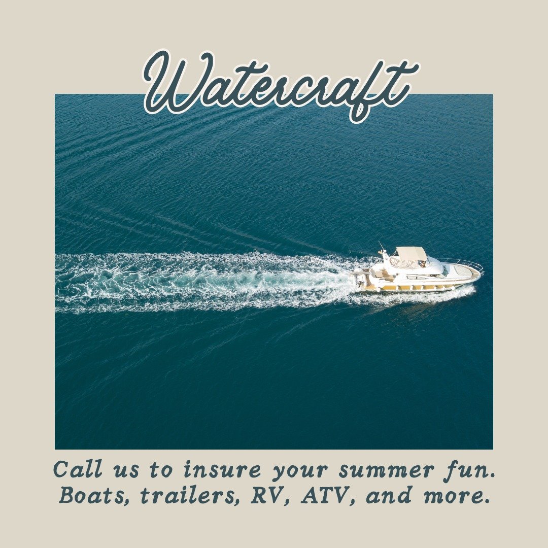 Are you summer ready? Be sure you have your watercraft, campers, RV's, ATVs, and more insured. Give us a call or schedule an appointment on our website so we can get you taken care of!

baileyinsurancesolutions.com
580-279-1566