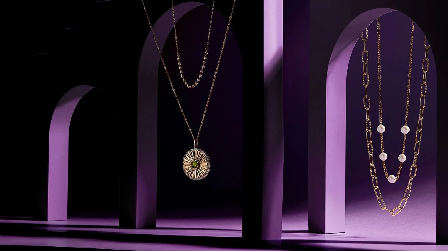Mix and match necklaces, easy layering