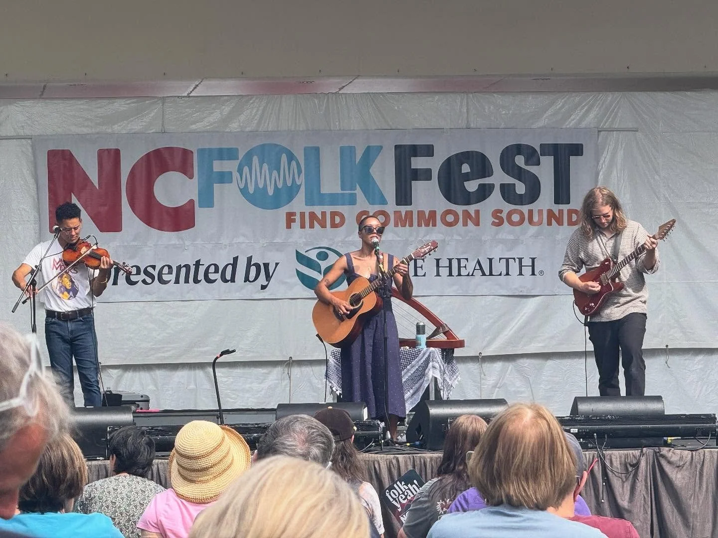 Loved getting to play with @lizzie.no and @ragtimewilly  at @ncfolkfestival this past weekend! Been waiting a while to do this one, since the last time we played was @americanafest last year. My how the year has flown by! Grateful to be a part of spr