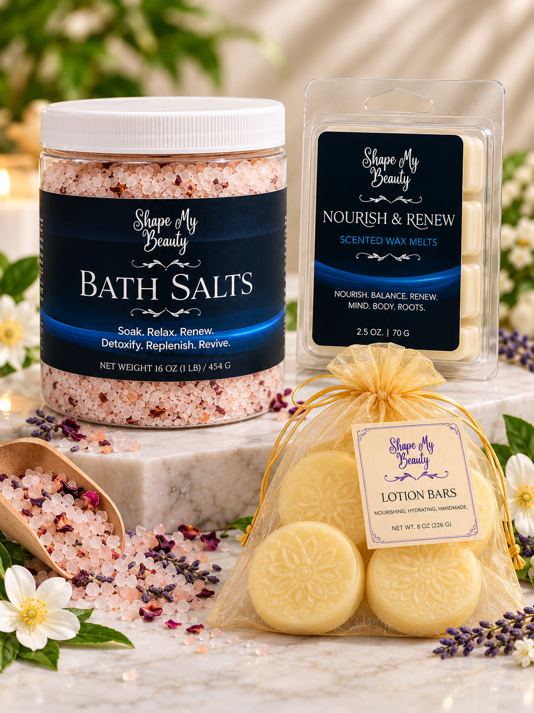 Sample Pack: Bath Salt, Wax Melts and Lotion Bars