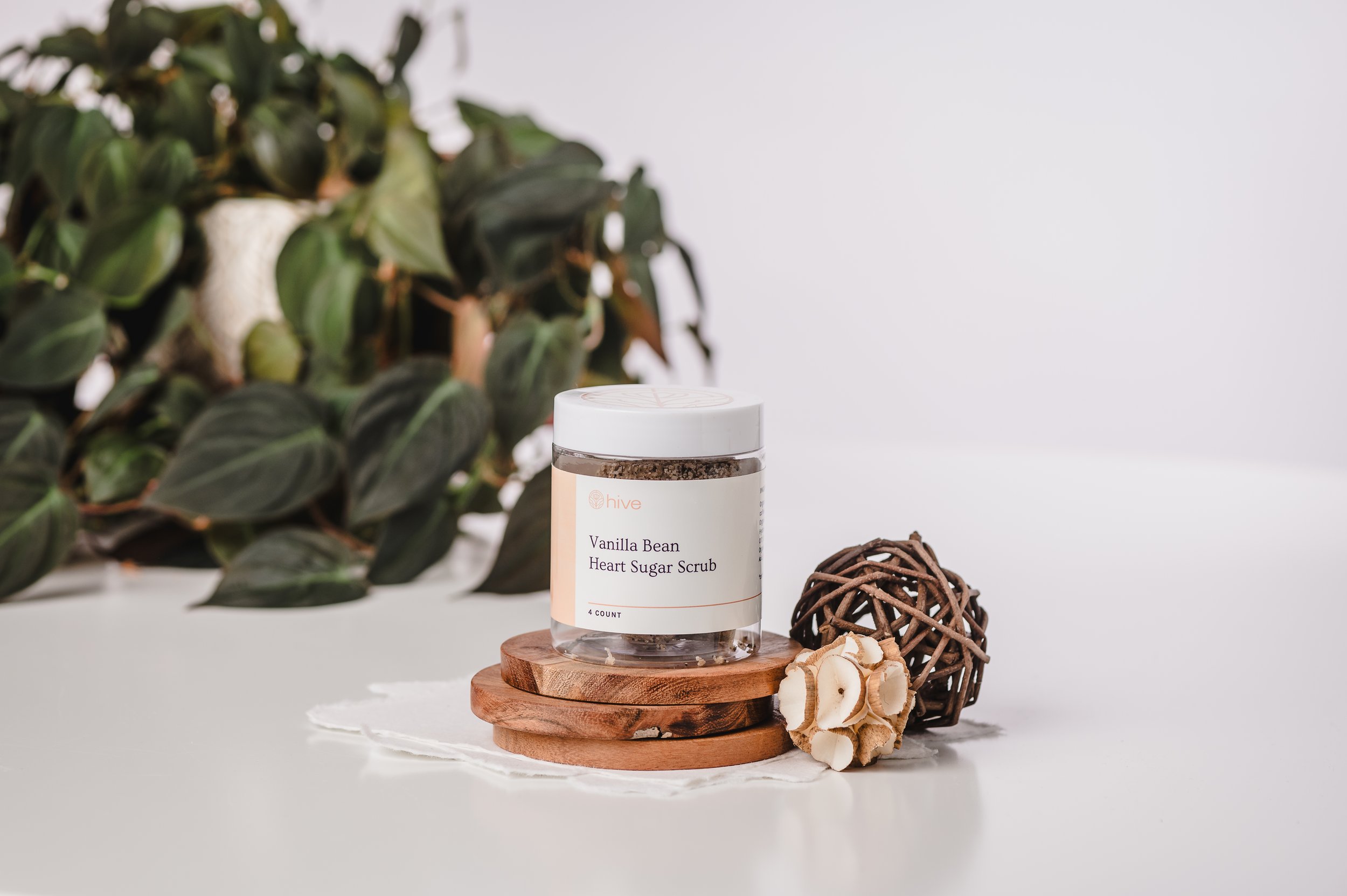 vanilla bean sugar heart scrub