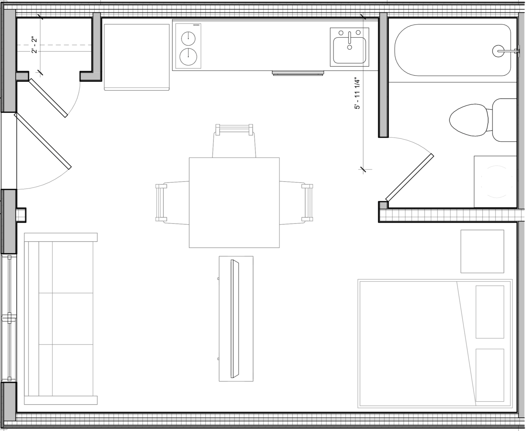 Studio - 320 Sq Ft