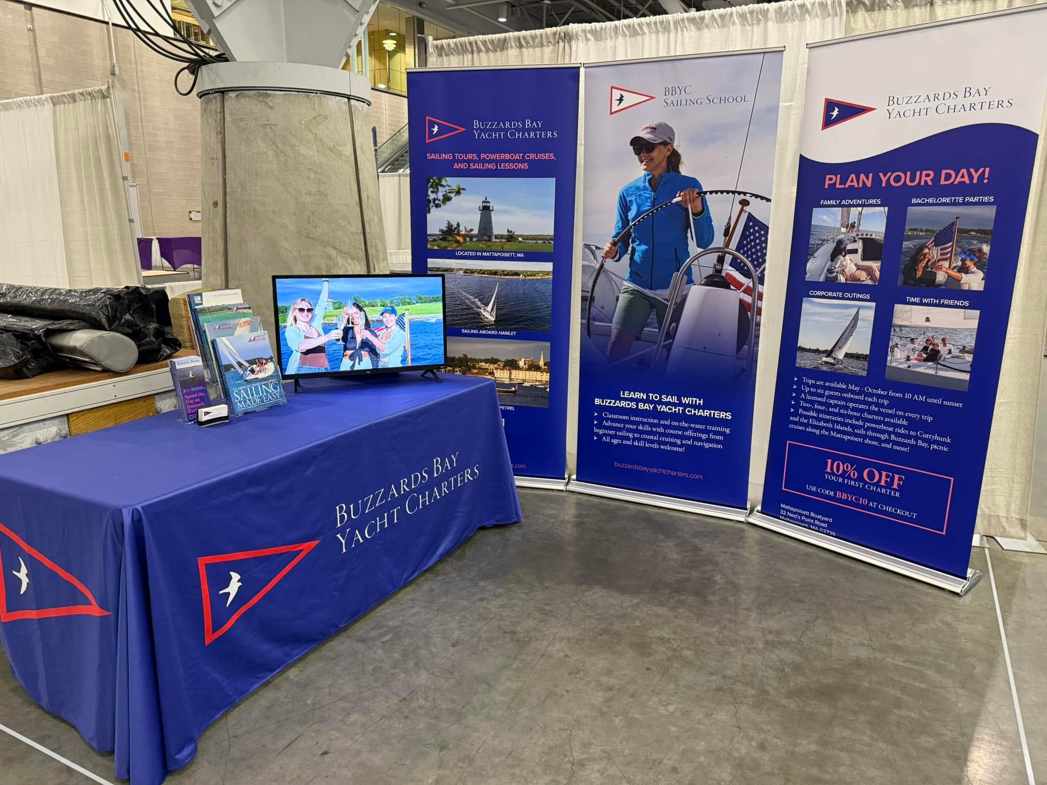 Saving the best for last&hellip;row.  Stop by booth 976 for discounted charters and lessons.  Buzzardsbayyachtcharters.com