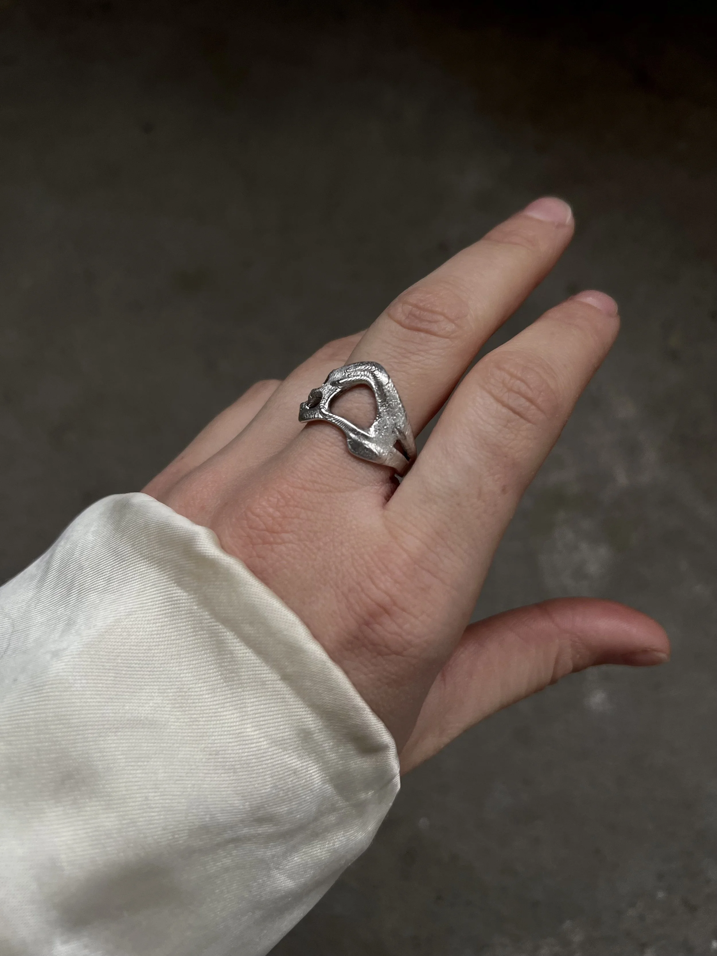 Bespoke Sterling Silver Ring, Studio Agaea, 3D printed lost wax casting
