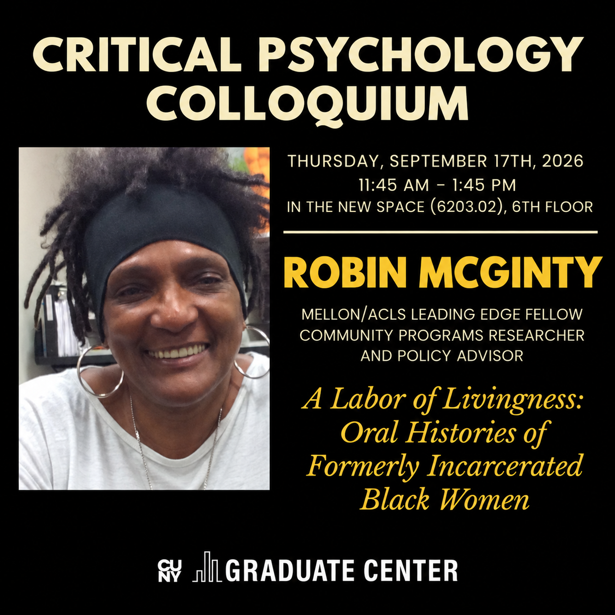 Robin McGinty: A Labor of Livingness