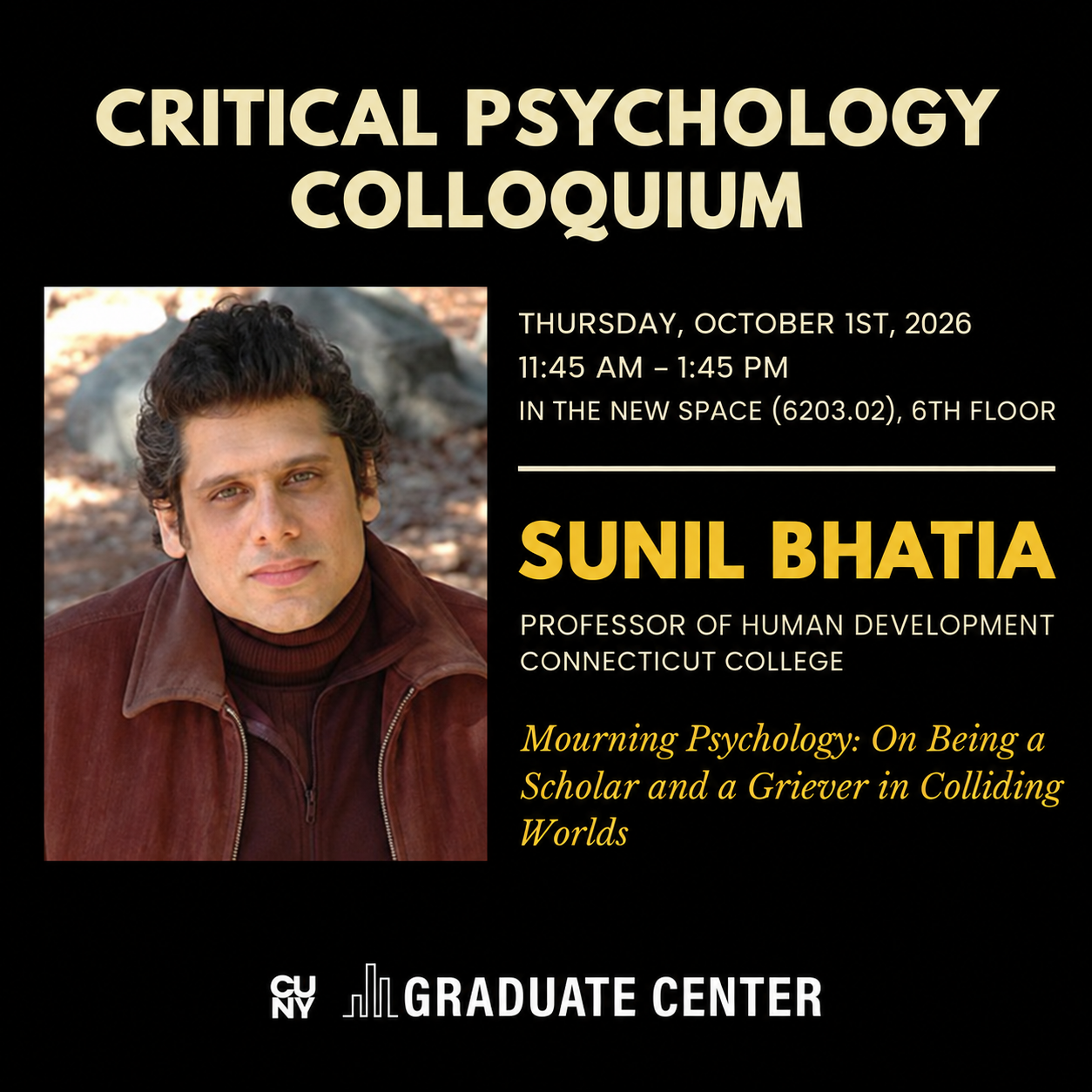 Sunil Bhatia: Mourning Psychology