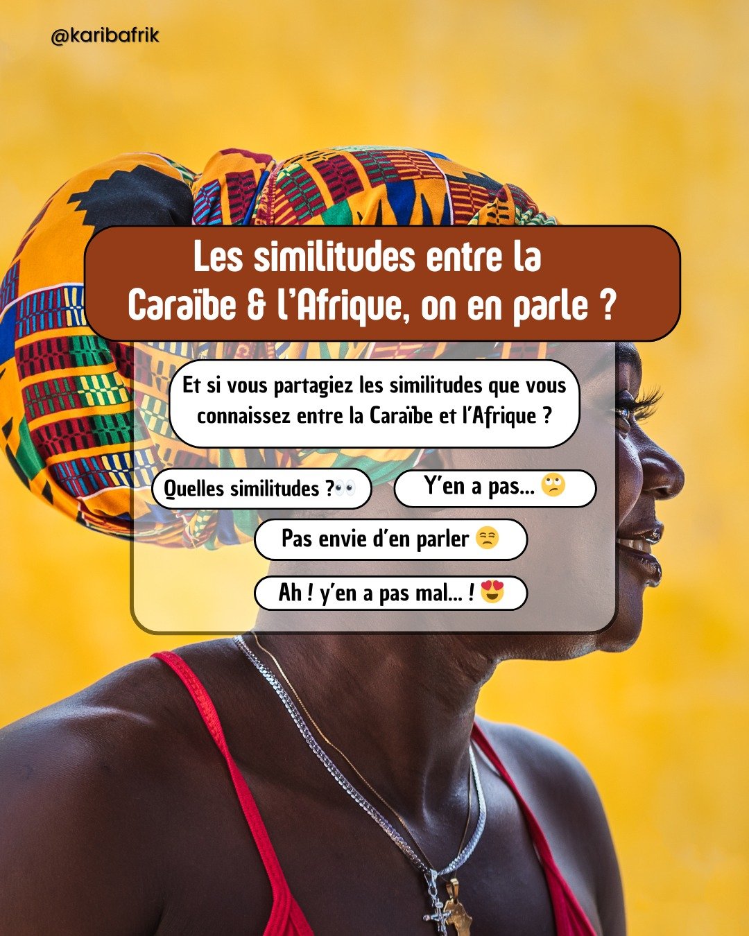 🌍🌴 Afrique &amp; Cara&iuml;be : deux terres, une m&ecirc;me &acirc;me.

De la cadence des tambours aux contes autour du feu, des r&eacute;sistances coloniales aux saveurs dans l&rsquo;assiette, les ponts culturels, spirituels et historiques entre l