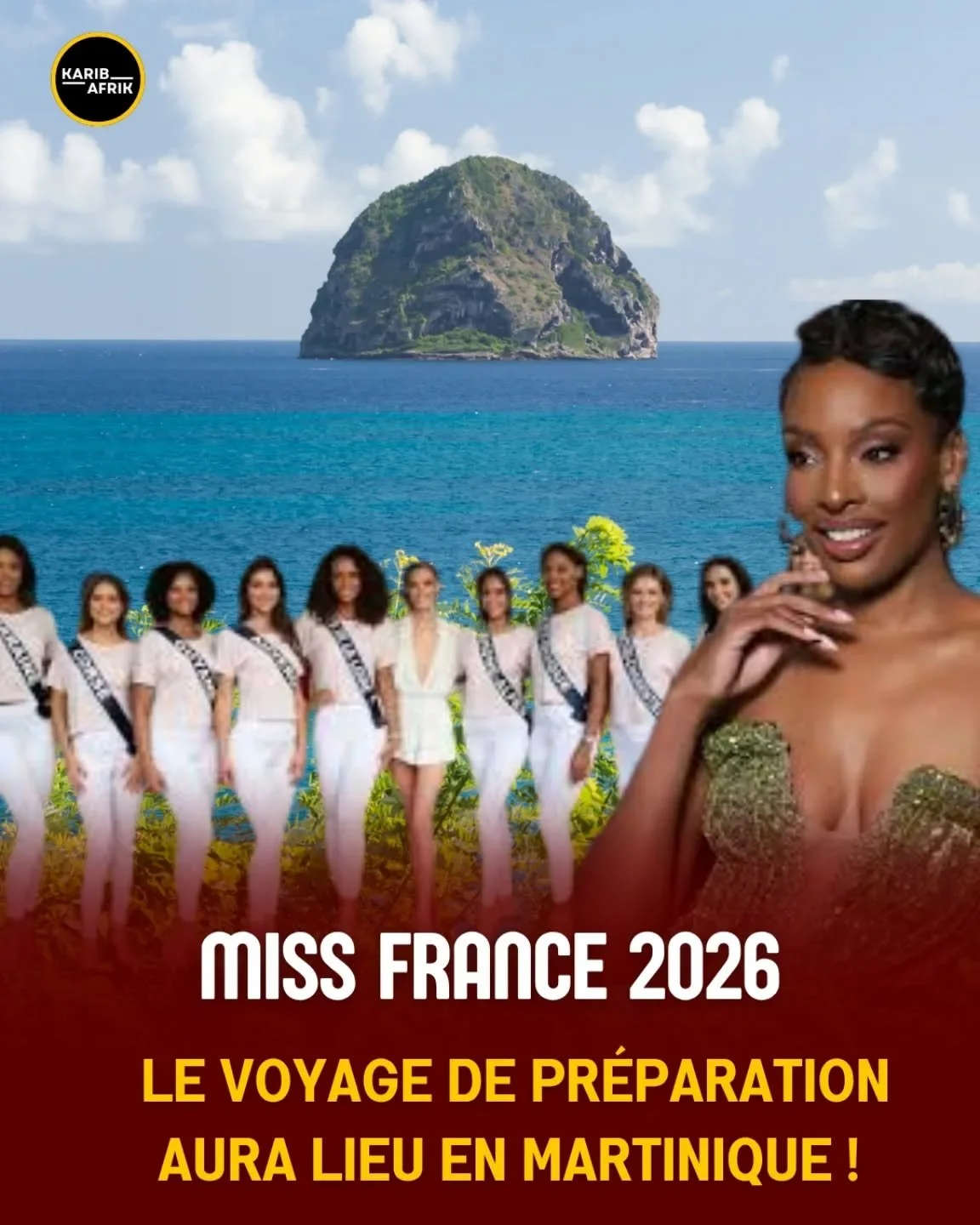 🇲🇶✨ Miss France 2026 d&eacute;marre son aventure en Martinique !

Les 30 pr&eacute;tendantes au titre s&rsquo;appr&ecirc;tent &agrave; poser leurs valises sur l&rsquo;&icirc;le aux fleurs 🌺 une &eacute;tape symbolique qui marque le d&eacute;but de
