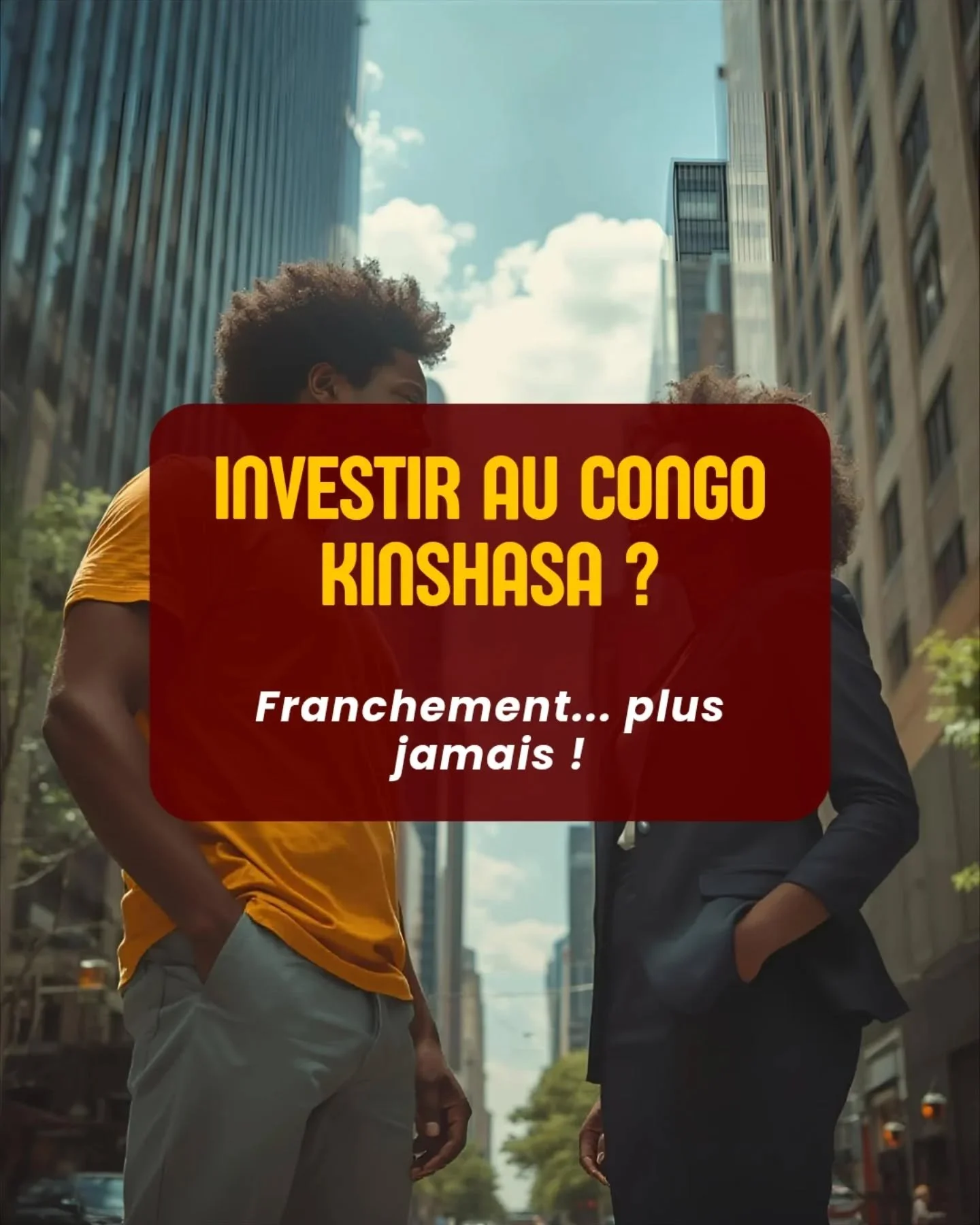 &ldquo;Investir en RDC ? Jamais.&rdquo;

C&rsquo;est ce qu&rsquo;on entend le plus souvent.

Peur de l&rsquo;&eacute;chec. Peur de perdre son argent.
Peur des arnaques. Peur de faire confiance &agrave; la mauvaise personne.

Et franchement&hellip; ce