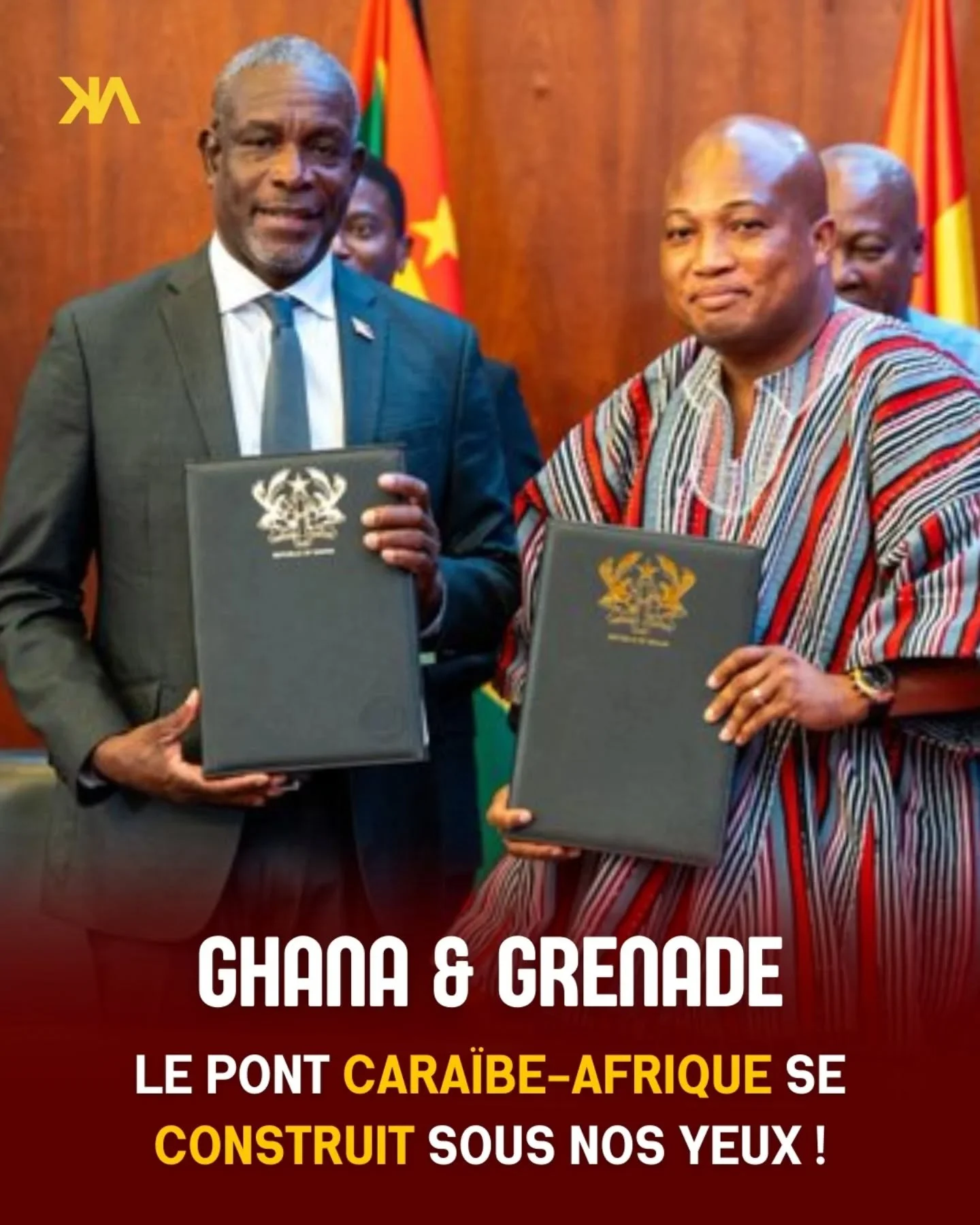 🇬🇭🤝🏾🇬🇩 Ghana x Grenade : un tournant historique le 17 octobre 2025.

Le 17 octobre 2025, le Ghana et la Grenade ont tenu &agrave; Accra la toute premi&egrave;re session officielle de leurs consultations politiques pour renforcer la coop&eacute;