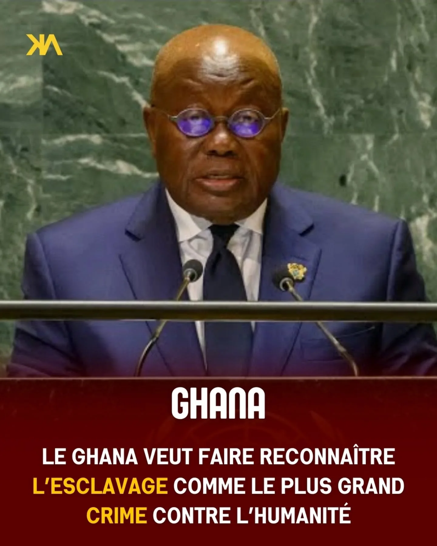 🌍🇬🇭 Le Ghana s&rsquo;appr&ecirc;te &agrave; changer l&rsquo;histoire.

En mars prochain, Accra d&eacute;posera &agrave; l&rsquo;ONU une r&eacute;solution majeure visant &agrave; faire reconna&icirc;tre la traite transatlantique des esclaves africa