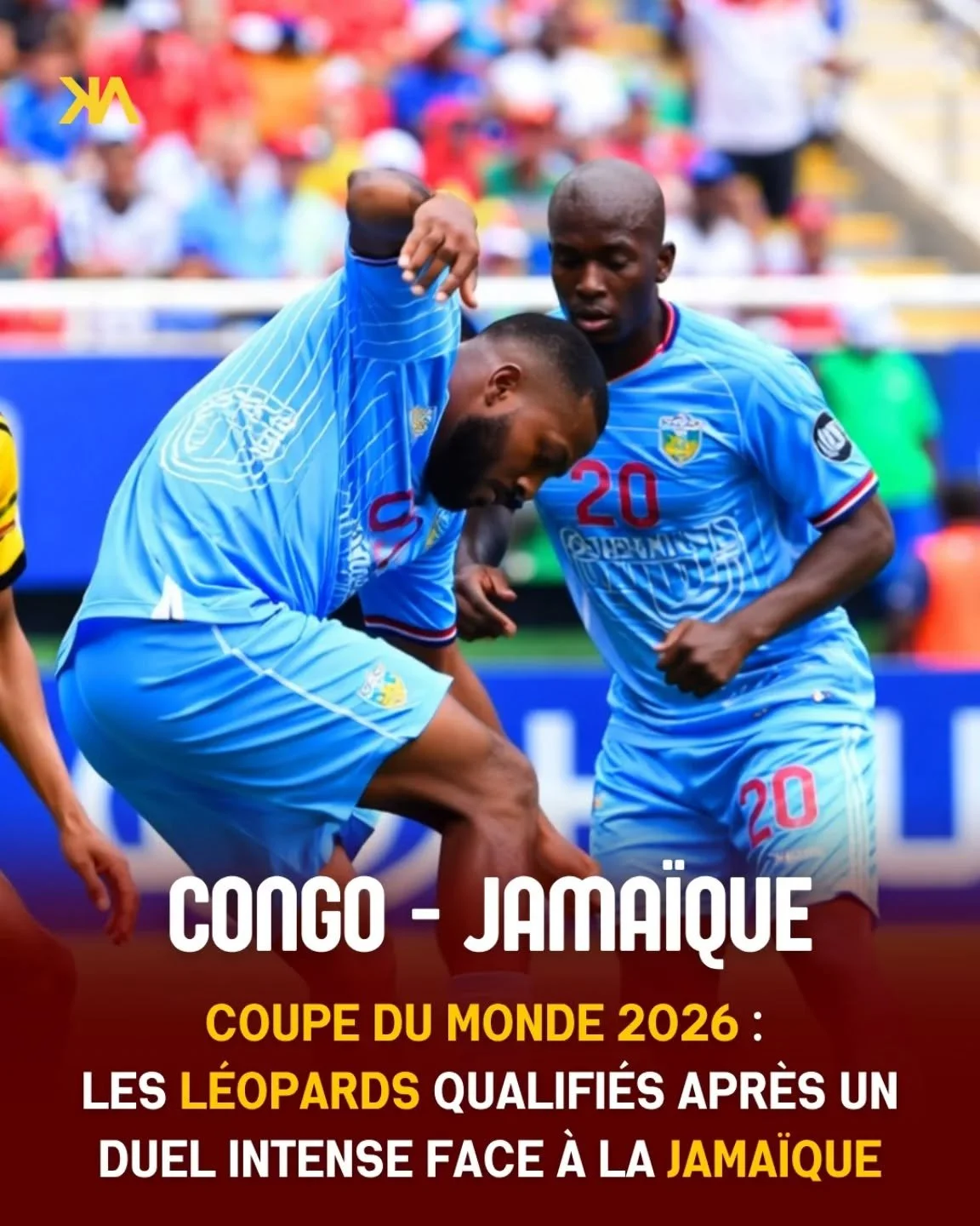 🔥 HISTORIQUE !

La RDC est qualifi&eacute;e pour la Coupe du monde 2026 apr&egrave;s sa victoire 1-0 contre la Jama&iuml;que 💥

⏱️ But &agrave; la 100e minute
💔 R&ecirc;ve bris&eacute; pour les Reggae Boyz
🌍 Retour au Mondial apr&egrave;s 52 ans
