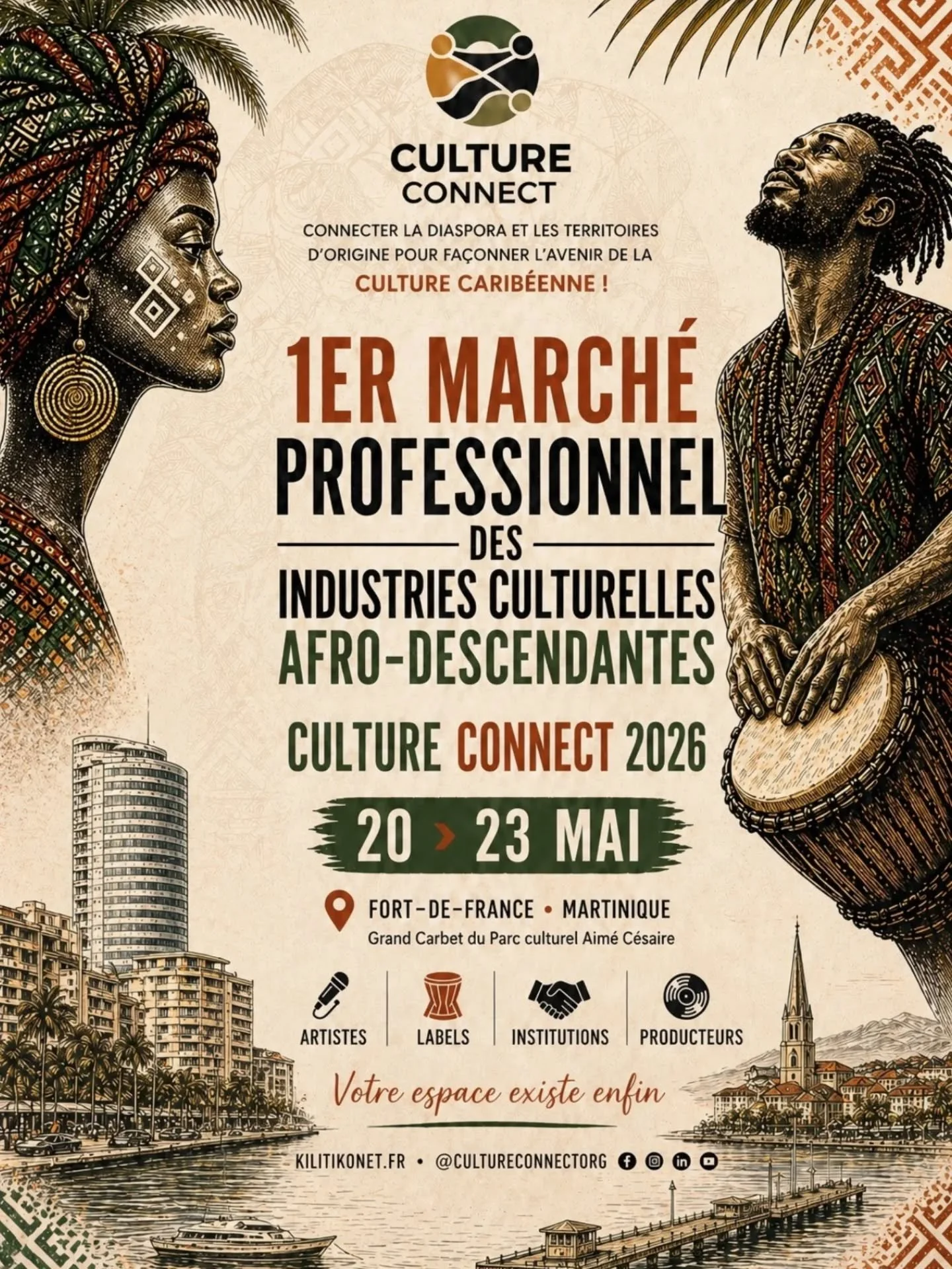 KILTIKONET vous invite &agrave; participer &agrave; son &eacute;v&eacute;nement du 20 au 23 mai !

4 jours de rencontres professionnelles au c&oelig;ur de Fort-de-France, en Martinique 🇲🇶

Un lieu de rencontre unique pour les professionnels de l'in