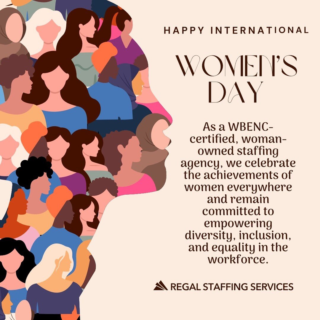 Happy International Women's Day! As a WBENC-certified, woman-owned staffing agency, we celebrate the achievements of women everywhere and remain committed to empowering diversity, inclusion, and equality in the workforce.