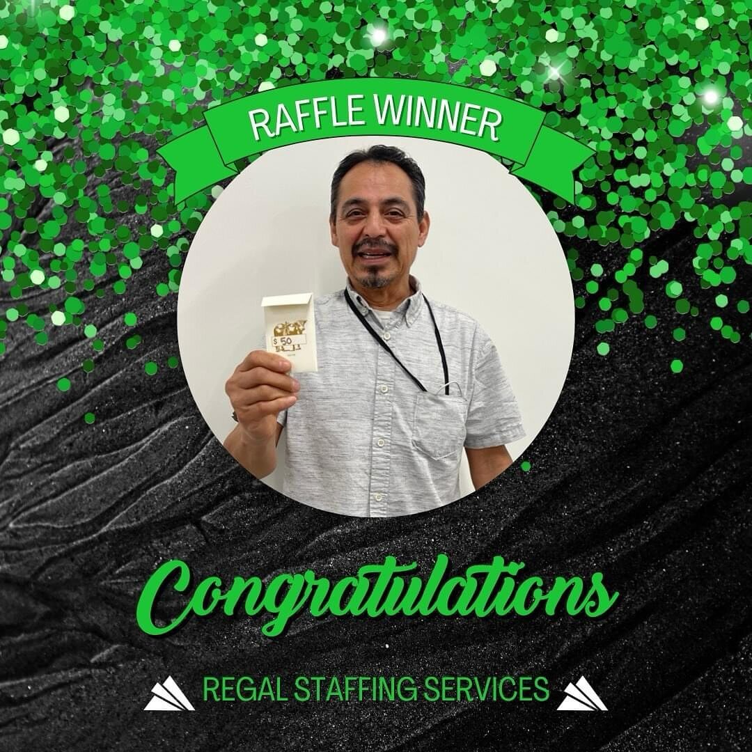 Congrats to the winner of our raffle drawing last week for our dedicated individuals that go above and beyond in the work place! Employees like this don&rsquo;t go unnoticed by Regal.