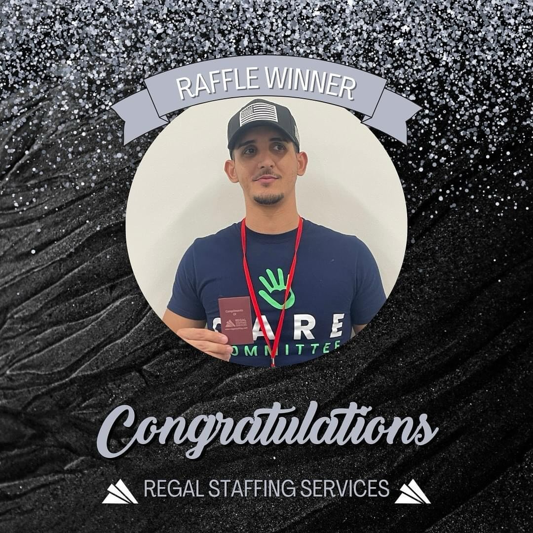 Congrats to the winner of our raffle drawings for our dedicated individuals that go above and beyond in the work place! Employees like this don&rsquo;t go unnoticed by Regal.