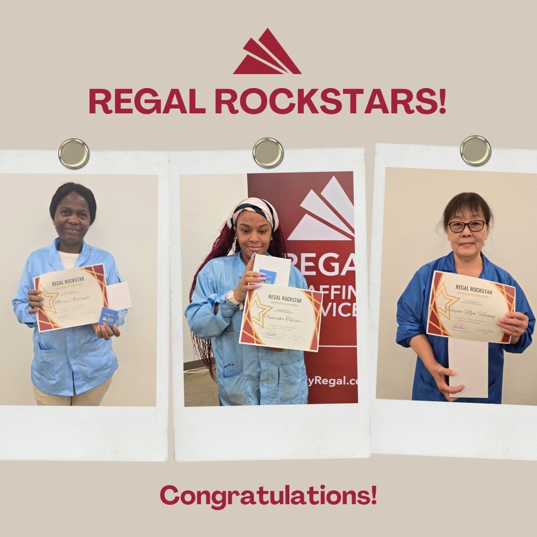 Regal recognizes ROCKSTARS! 🎸🤘 These standout team members have gone above and beyond, and we&rsquo;re proud to recognize their hard work and dedication to our client! Way to represent Regal with excellence! 💪👏