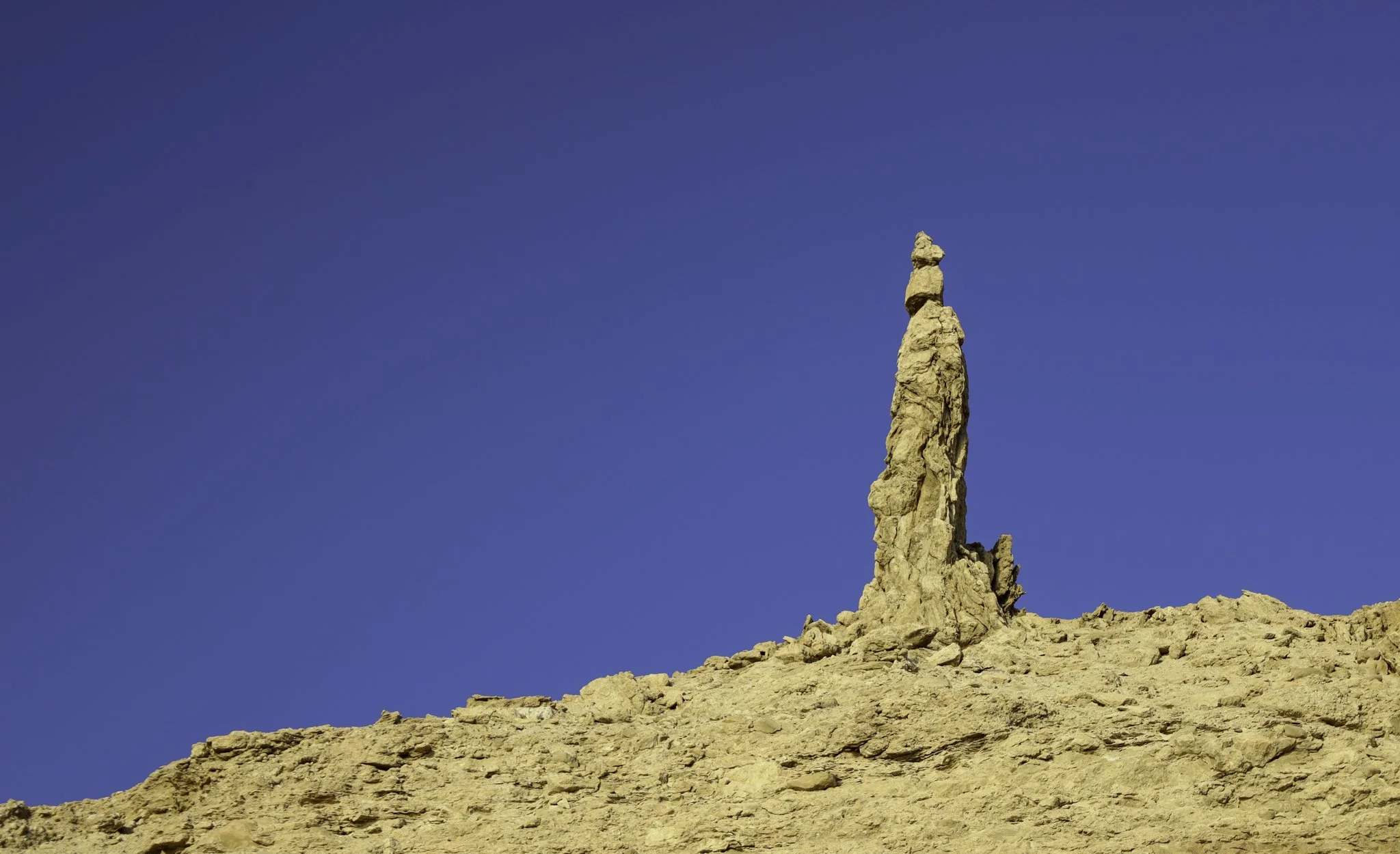 The rock formation sometimes known as "Lot's Wife" Dead Sea, Jordan